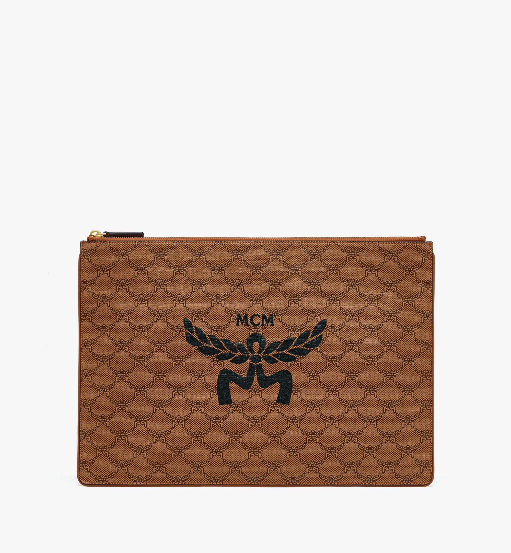 X-Large Himmel Zip Pouch in Lauretos Cognac | MCM ®US