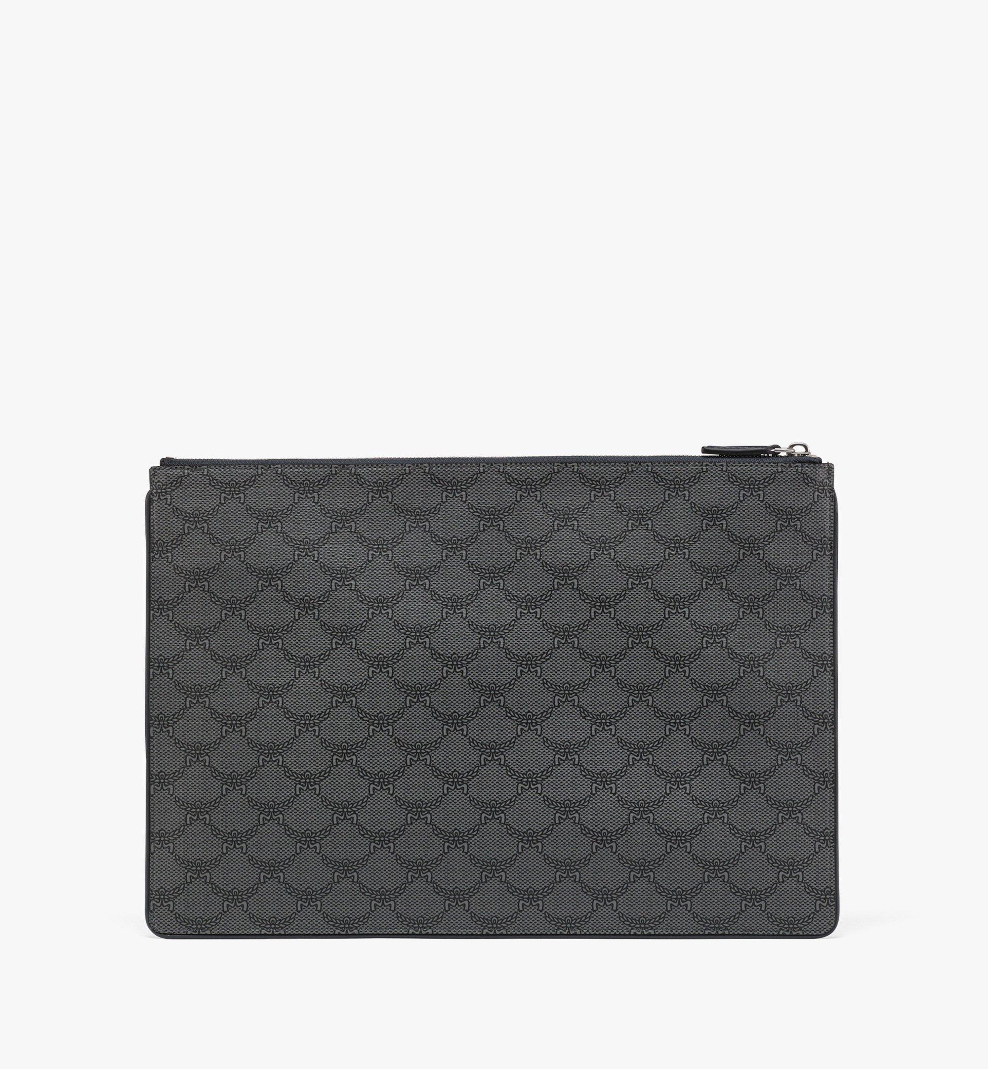 Mcm logo discount zip pouch