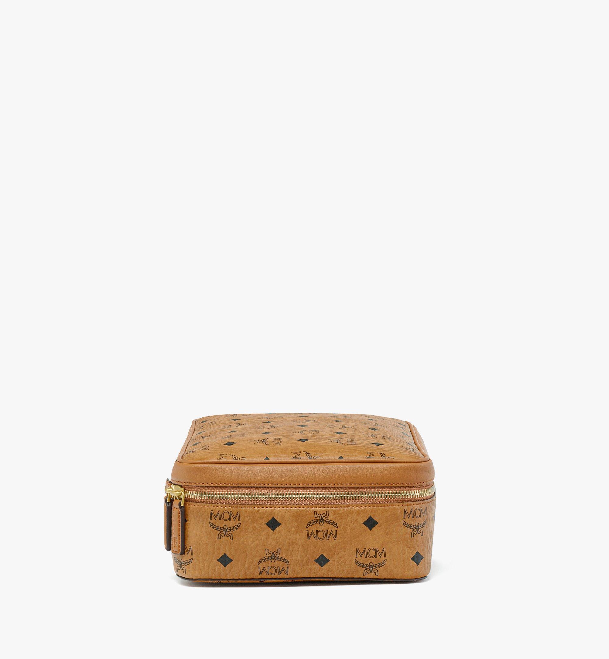 Mcm Medium Visetos Hat Box Suitcase - Brown