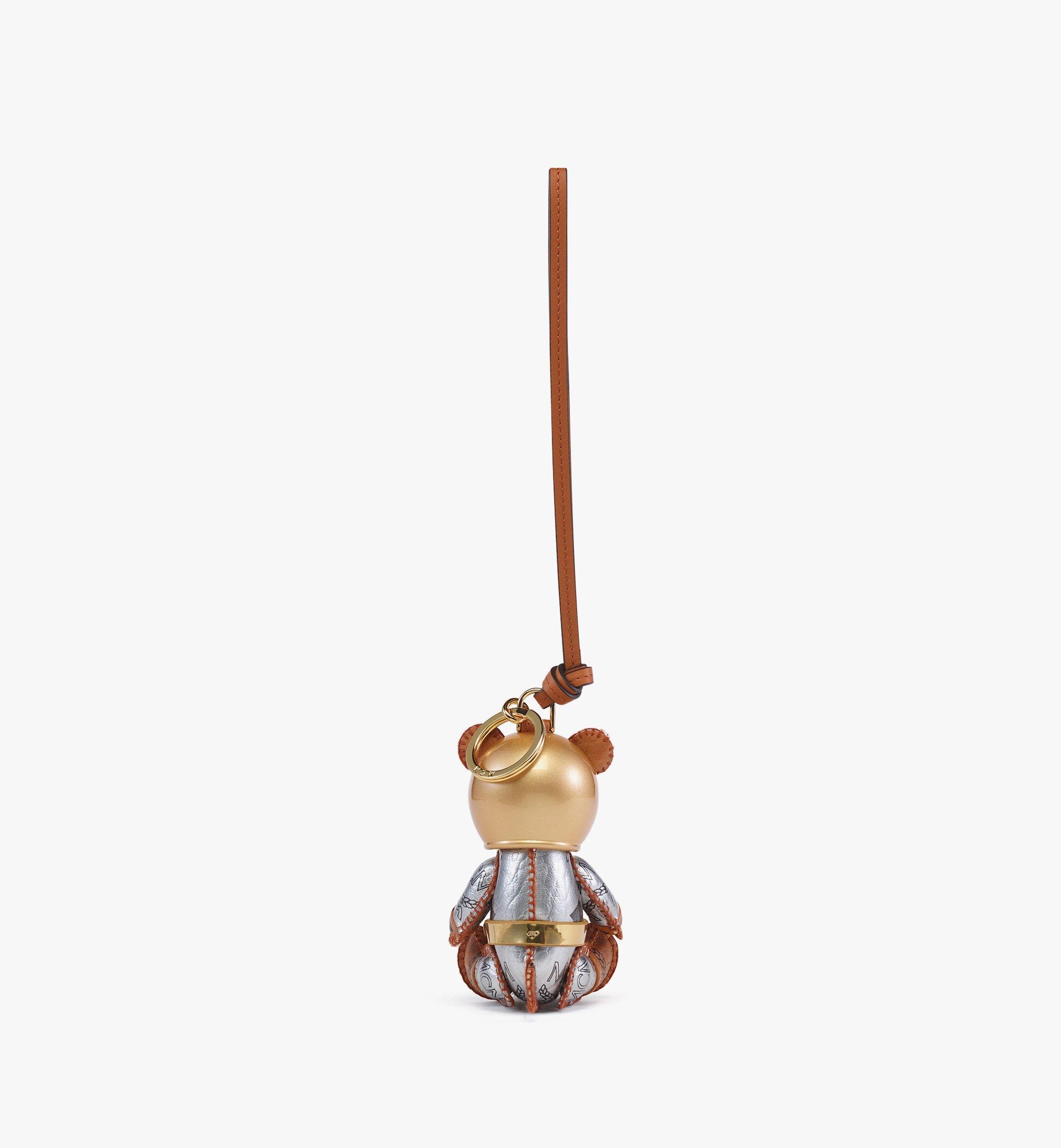 One Size Aren Space Bear Charm in Visetos Cognac | MCM ®US