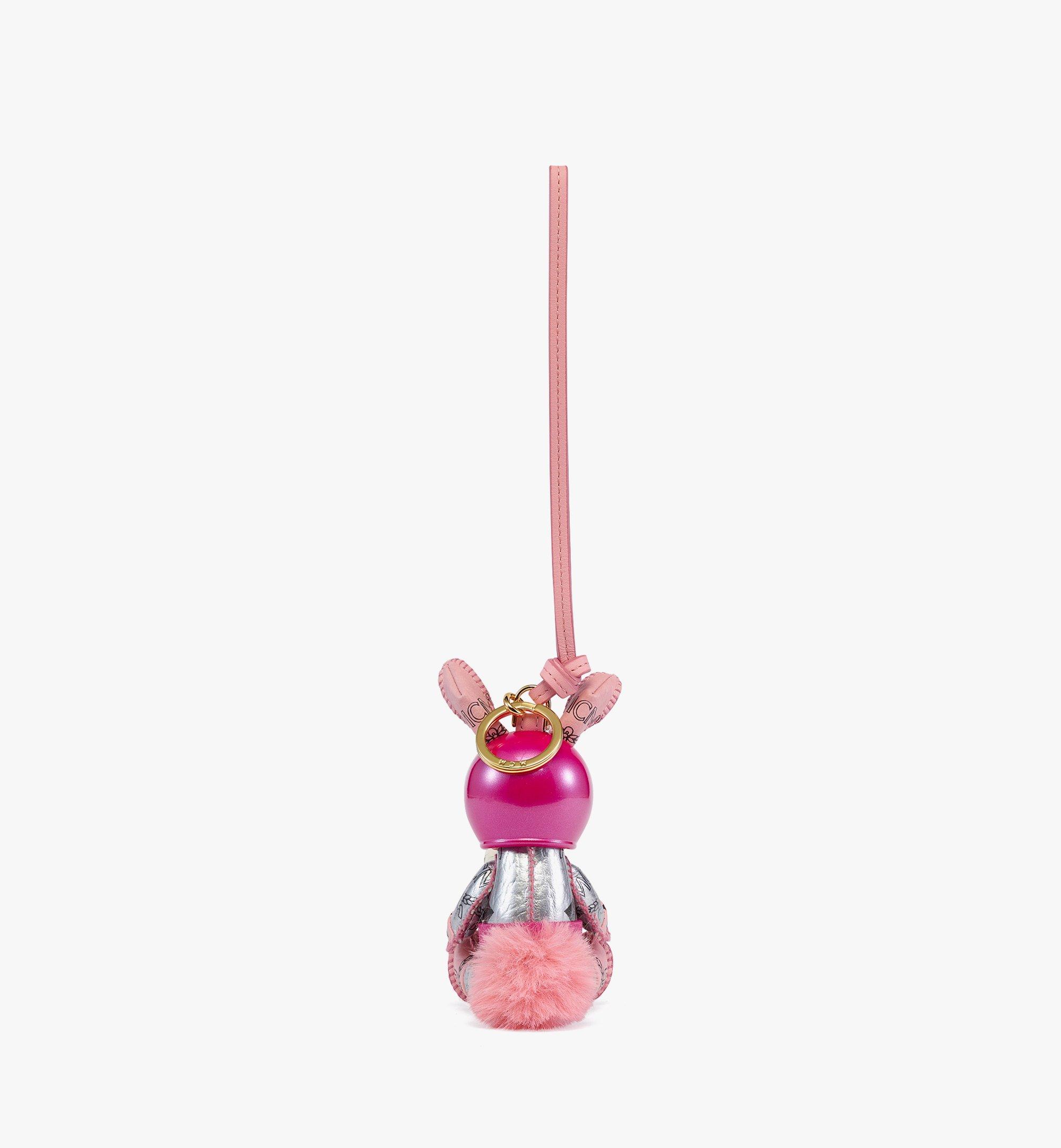 MCM Aren Space Rabbit Charm in Visetos Pink MXZFATA04PZ001 Alternate View 1
