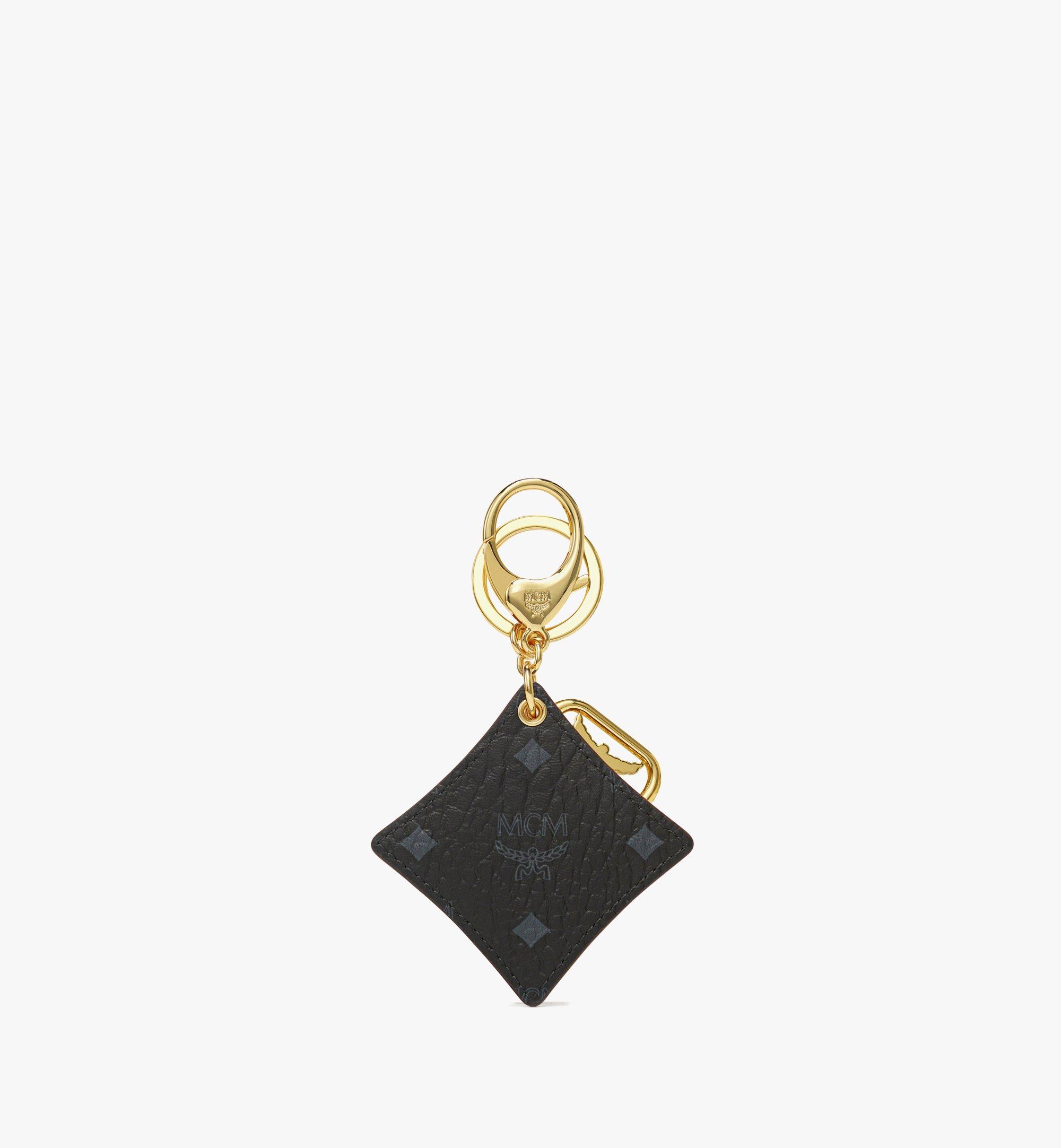 MCM Aren Bicolor Diamond Key Charm in Visetos Cognac MXZFATA10CO001 Alternate View 1