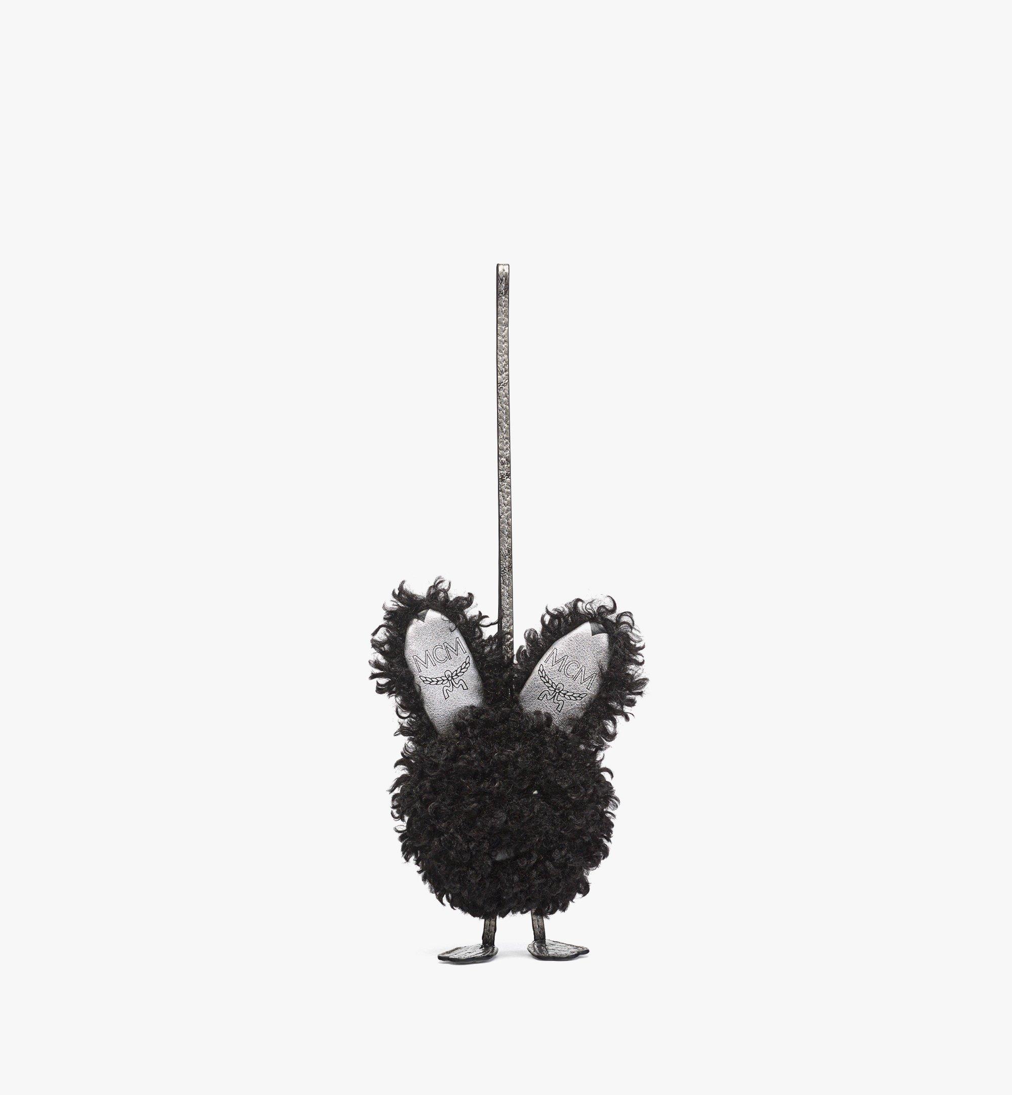Aren Rabbit Charm in Faux Fur