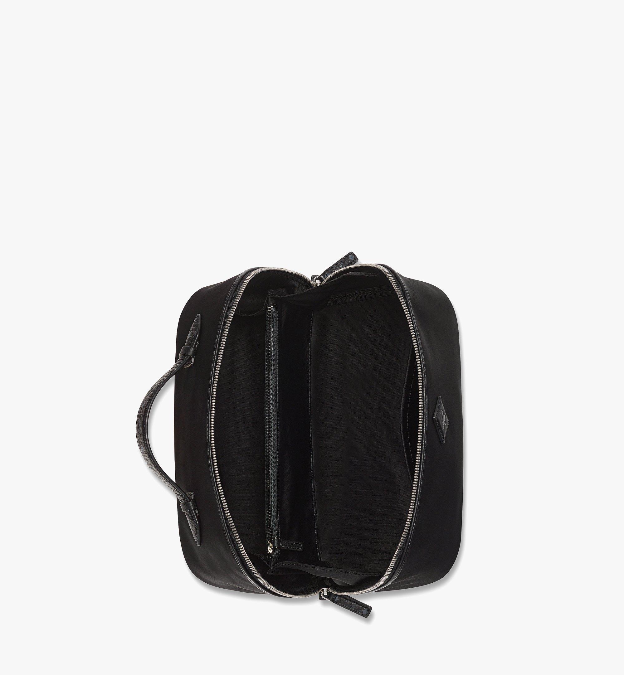 MCM Ottomar Toiletry Bag in ECONYL® and Leather Black MXZFATT01BK001 Alternate View 2