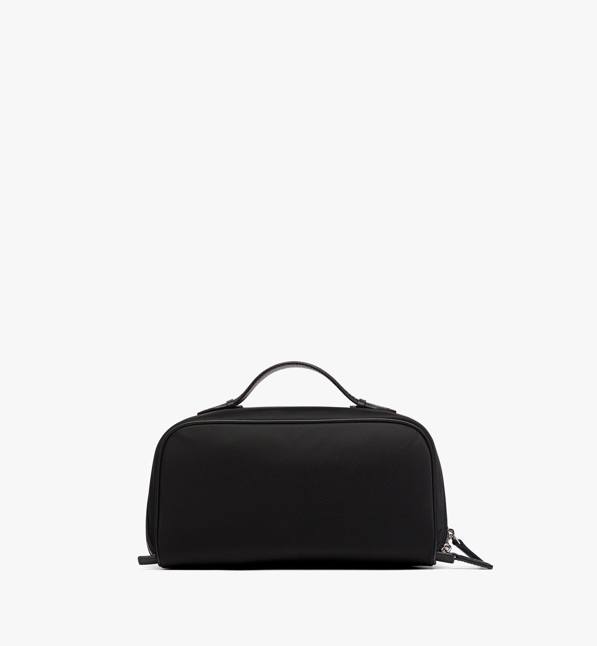 MCM Ottomar Toiletry Bag in ECONYL® and Leather Black MXZFATT01BK001 Alternate View 3