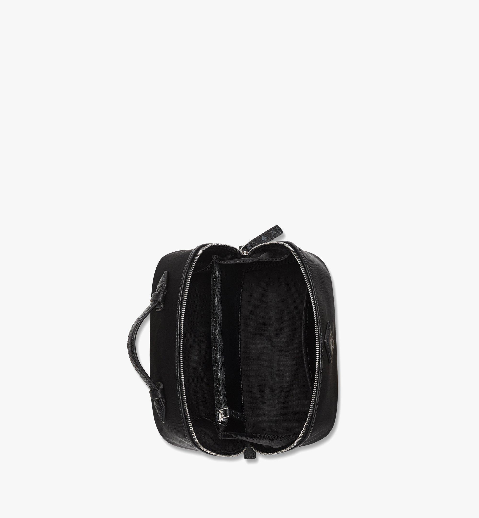MCM Ottomar Toiletry Bag in ECONYL® and Leather Black MXZFATT03BK001 Alternate View 2