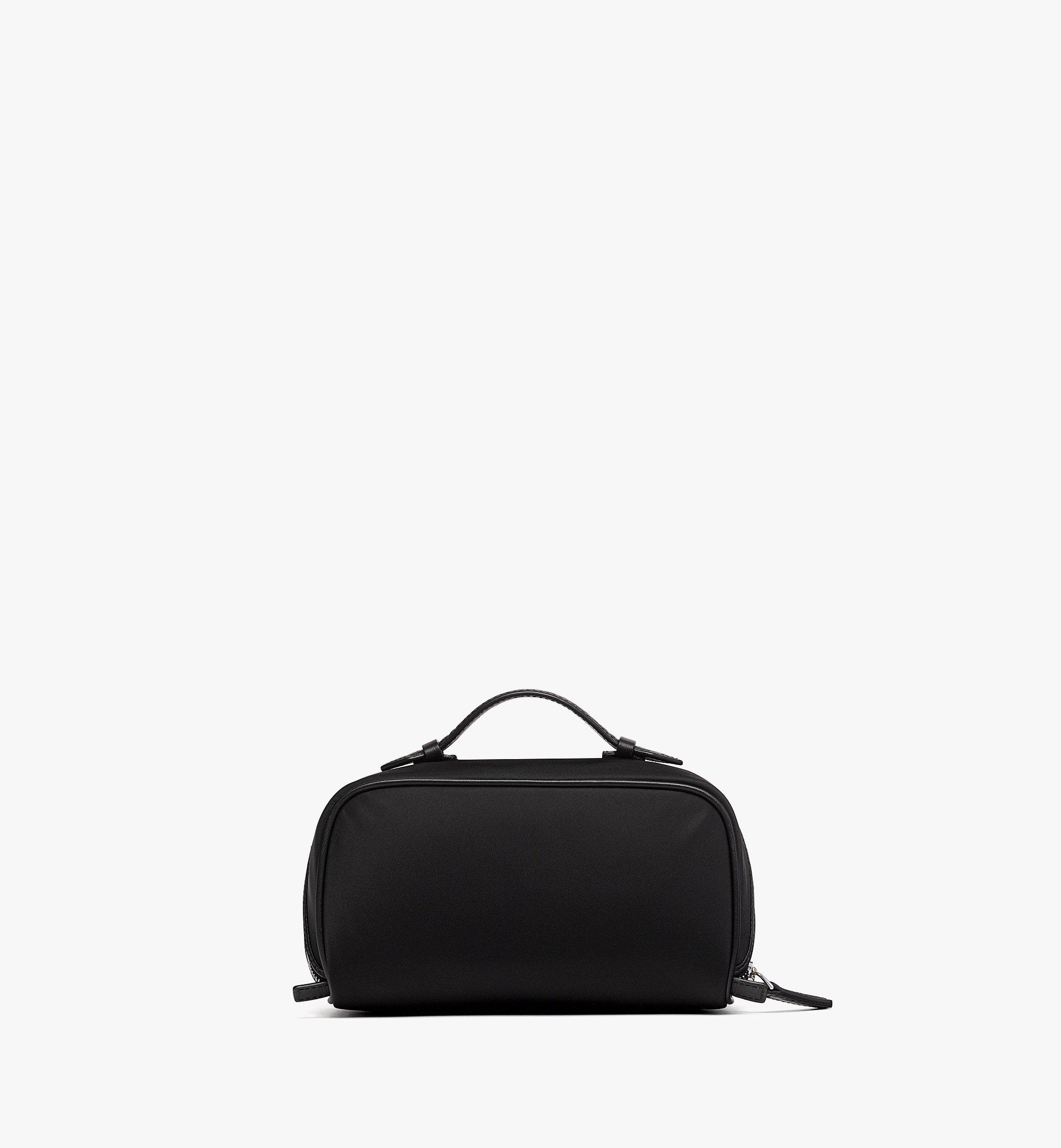 MCM Ottomar Toiletry Bag in ECONYL® and Leather Black MXZFATT03BK001 Alternate View 3