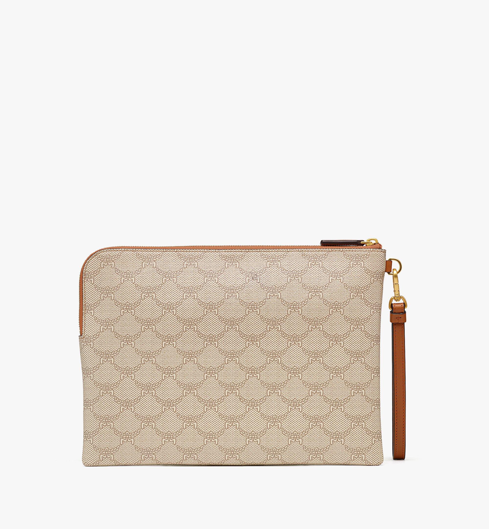 Medium Himmel Wristlet Zip Pouch in Lauretos Beige | MCM ®TH