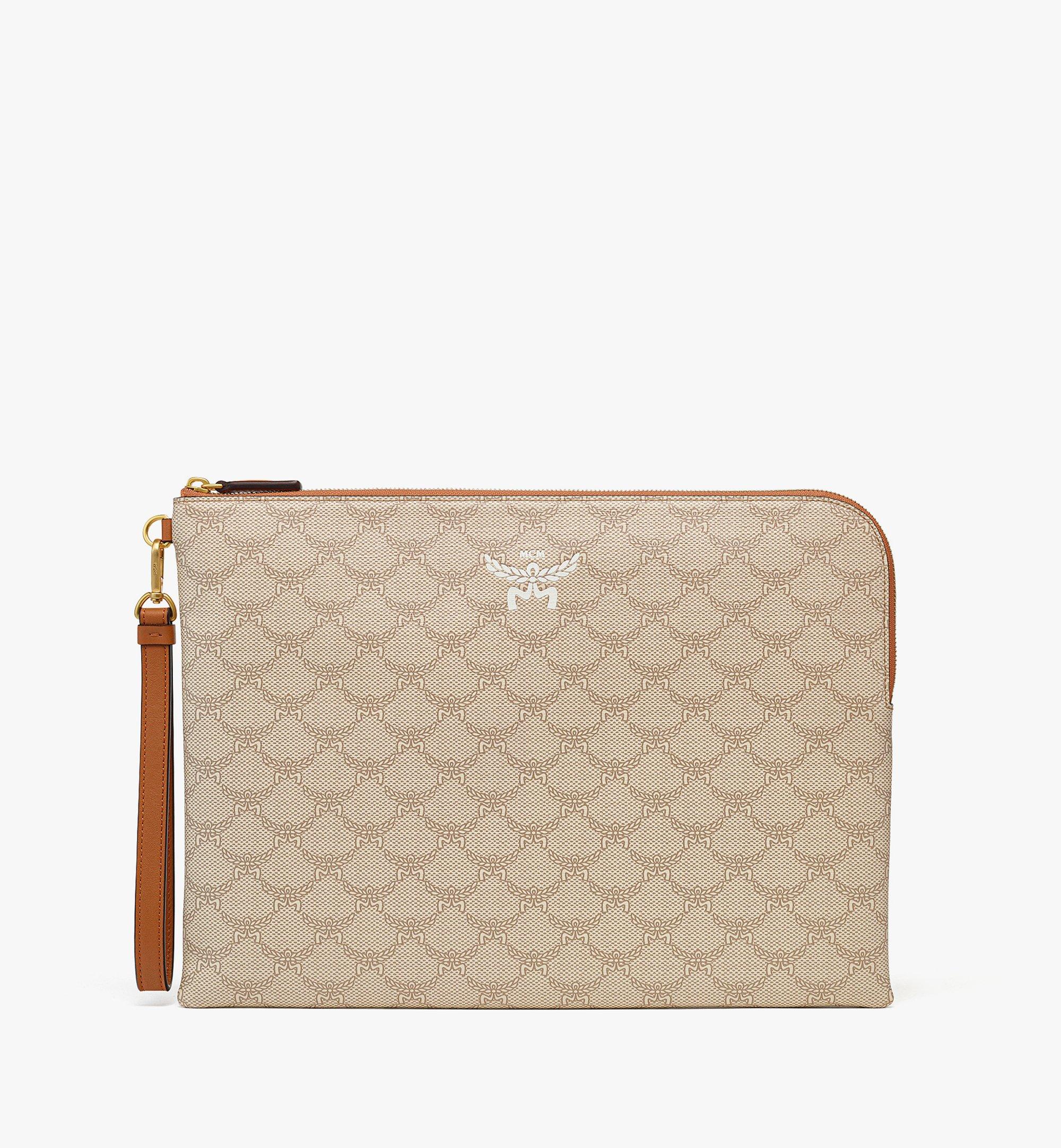 MCM Pochette zippée à dragonne Himmel en Lauretos Beige MXZFSAC05I9001 Plus de photos 1