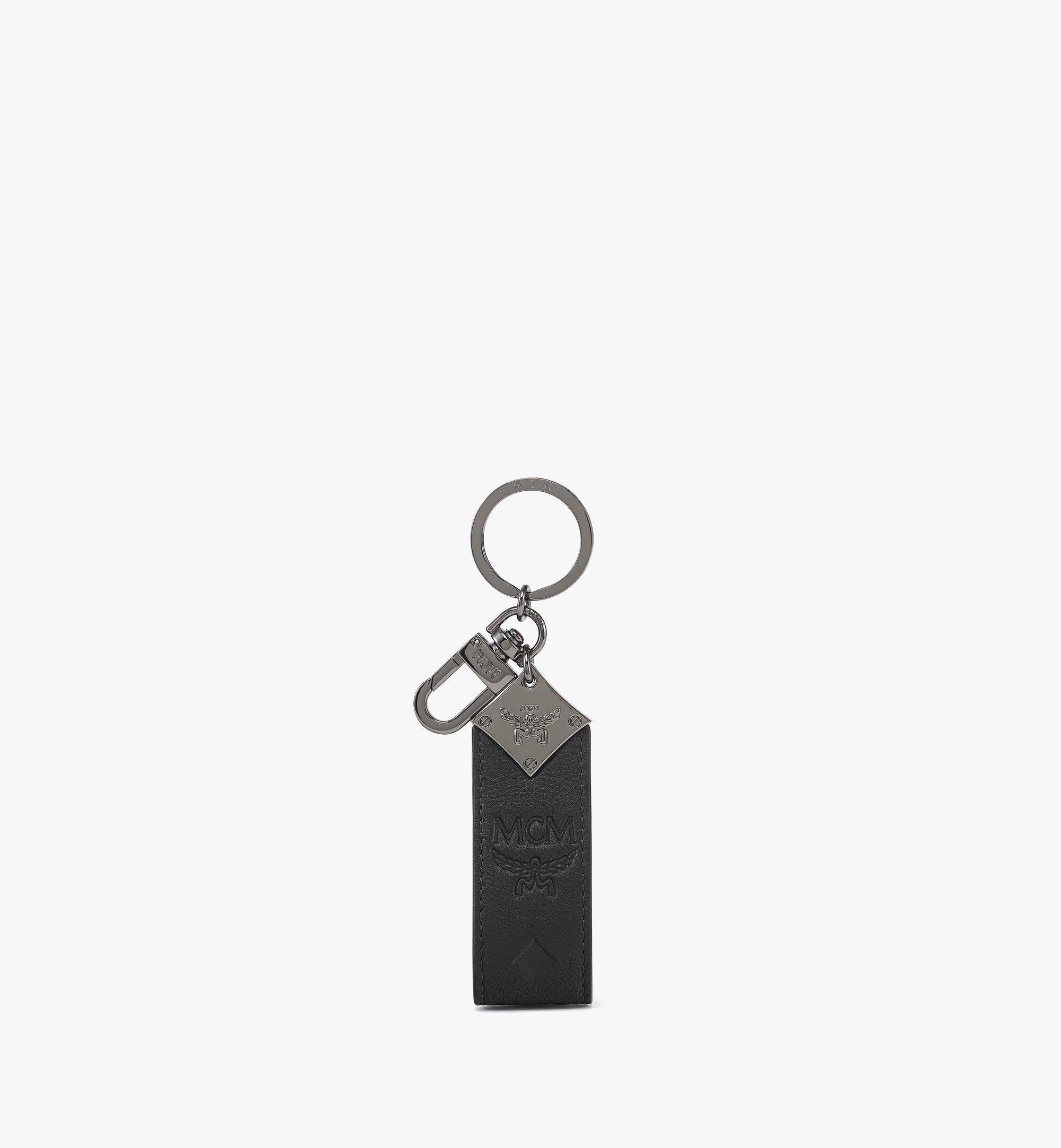 MCM Aren Key Holder in Monogram Leather Black MXZFSTA08BK001 Alternate View 1