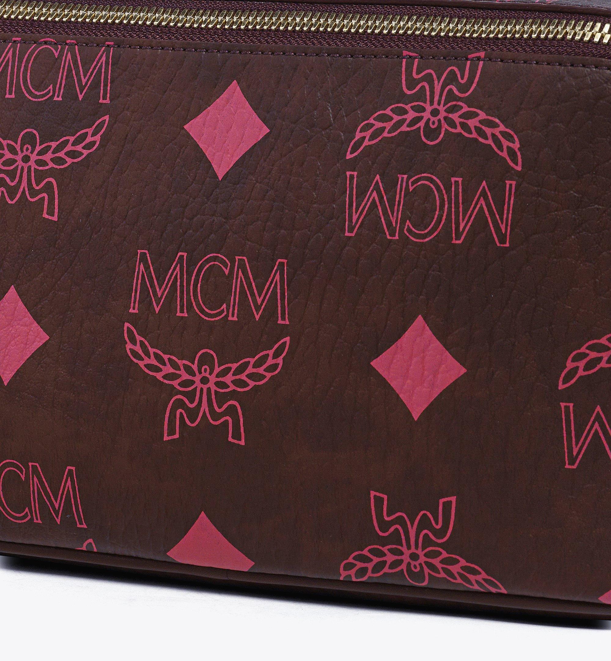 MCM Ottomar Toiletry Bag in Maxi Visetos Brown MXZGATT014B001 Alternate View 4