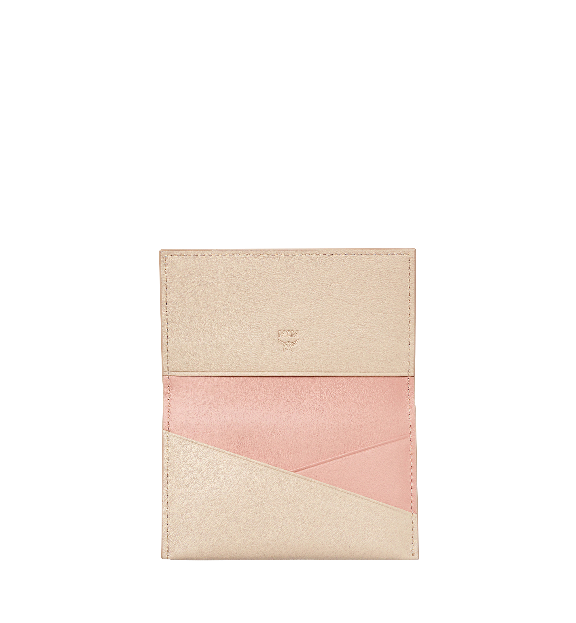MCM Star Eyed Bunny Card Case in Leather Beige MYA7AXL34IB001 Alternate View 3