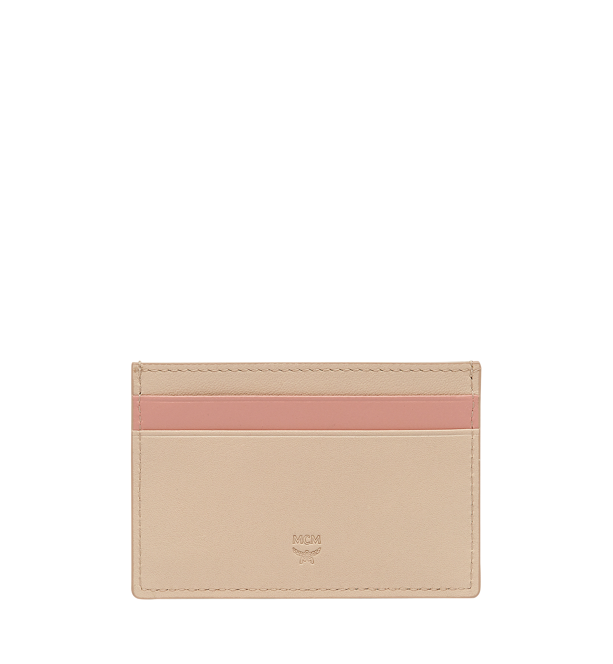 MCM Star Eyed Bunny Card Case in Leather Beige MYA7AXL51IB001 Alternate View 2