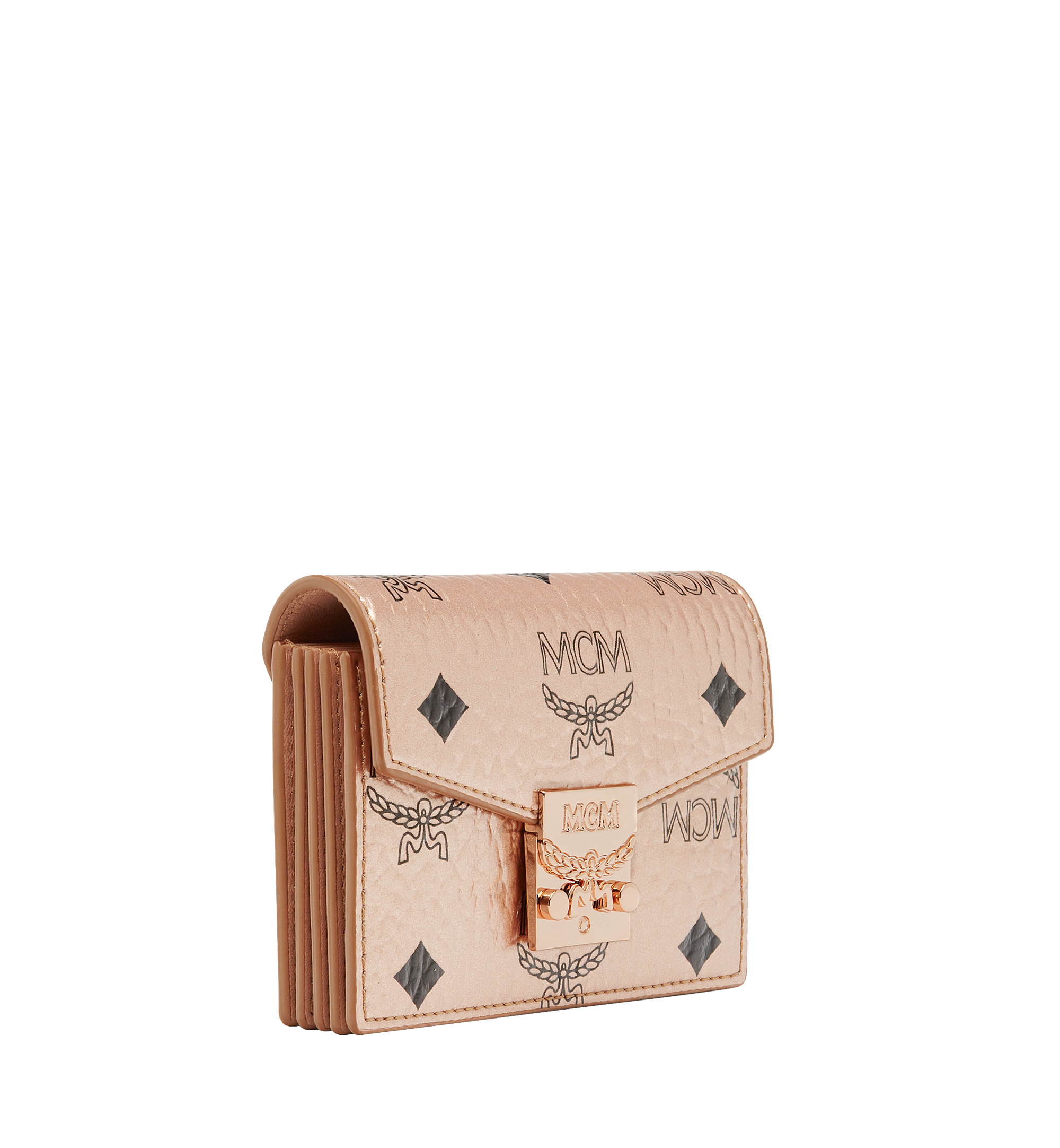 MCM Champagne Gold Visetos Patricia Crossbody Wallet, Best Price and  Reviews