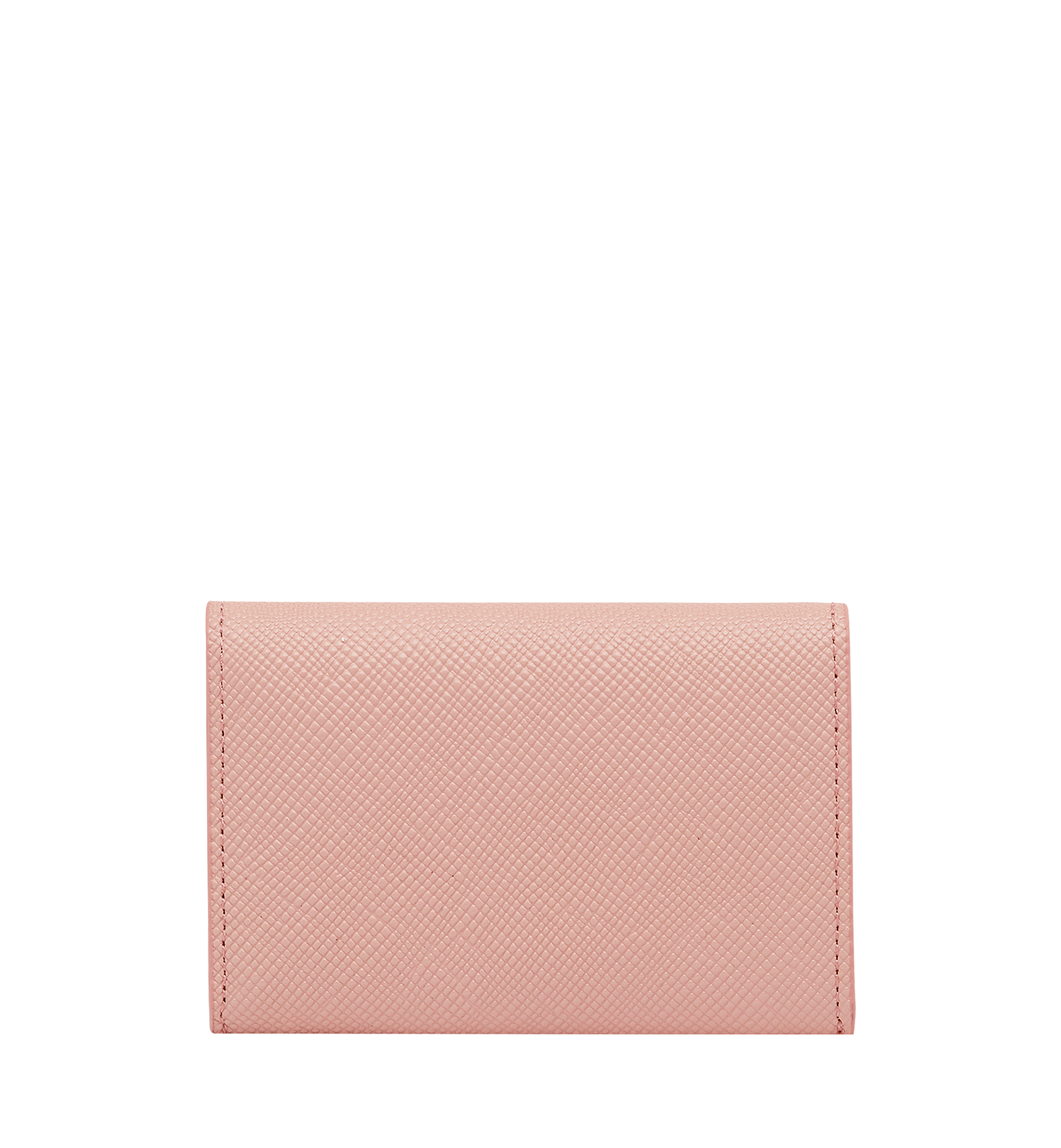 MCM Casablanca Card Case in Textured Leather Pink MYA8SCB01PV001 Alternate View 2