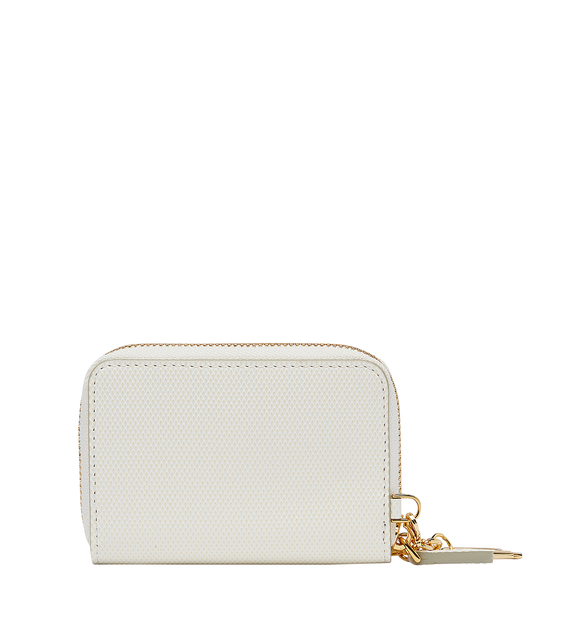 MCM Otti Charm Zip Around Card Case in Leather White MYA8SOI28WT001 Alternate View 2