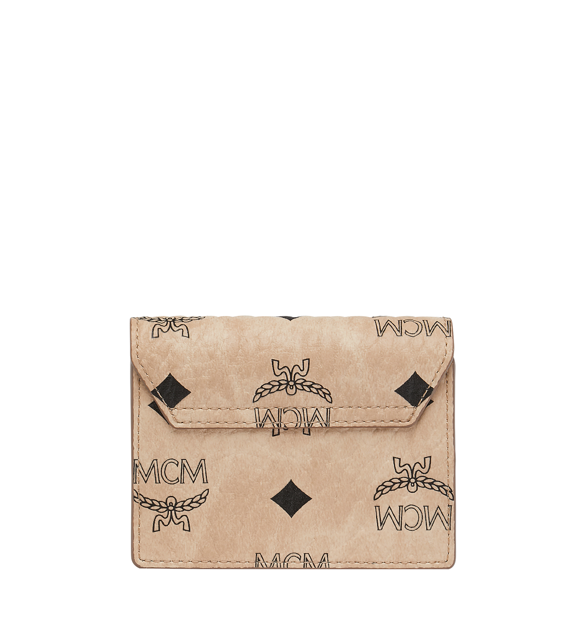 MCM Tracy Accordion Card Case in Visetos Beige MYA8SPA14IG001 Alternate View 2