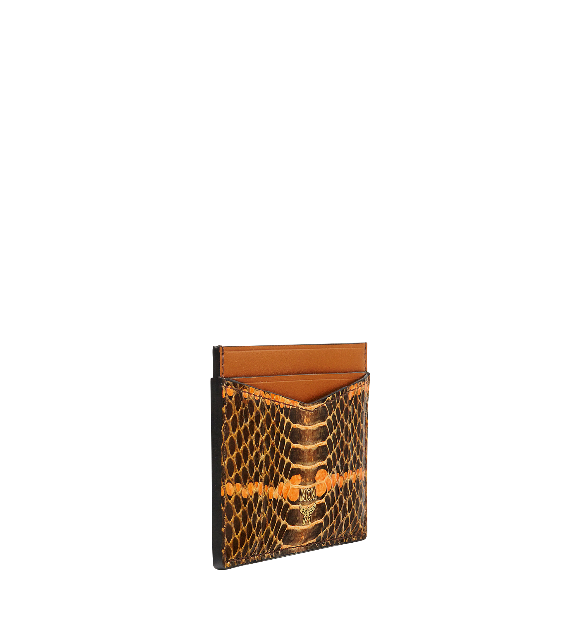 MCM Tracy Card Case in Exotic Leather ORANGE MYA8SPA27OR001 Alternate View 1