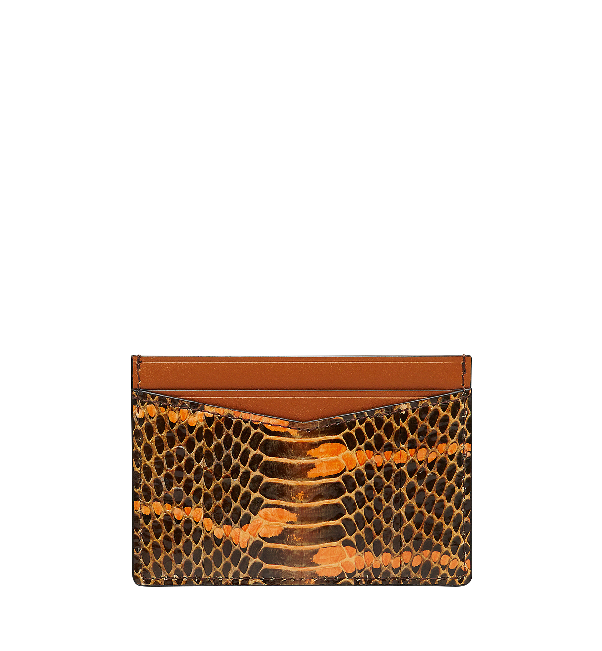 MCM Tracy Card Case in Exotic Leather ORANGE MYA8SPA27OR001 Alternate View 2