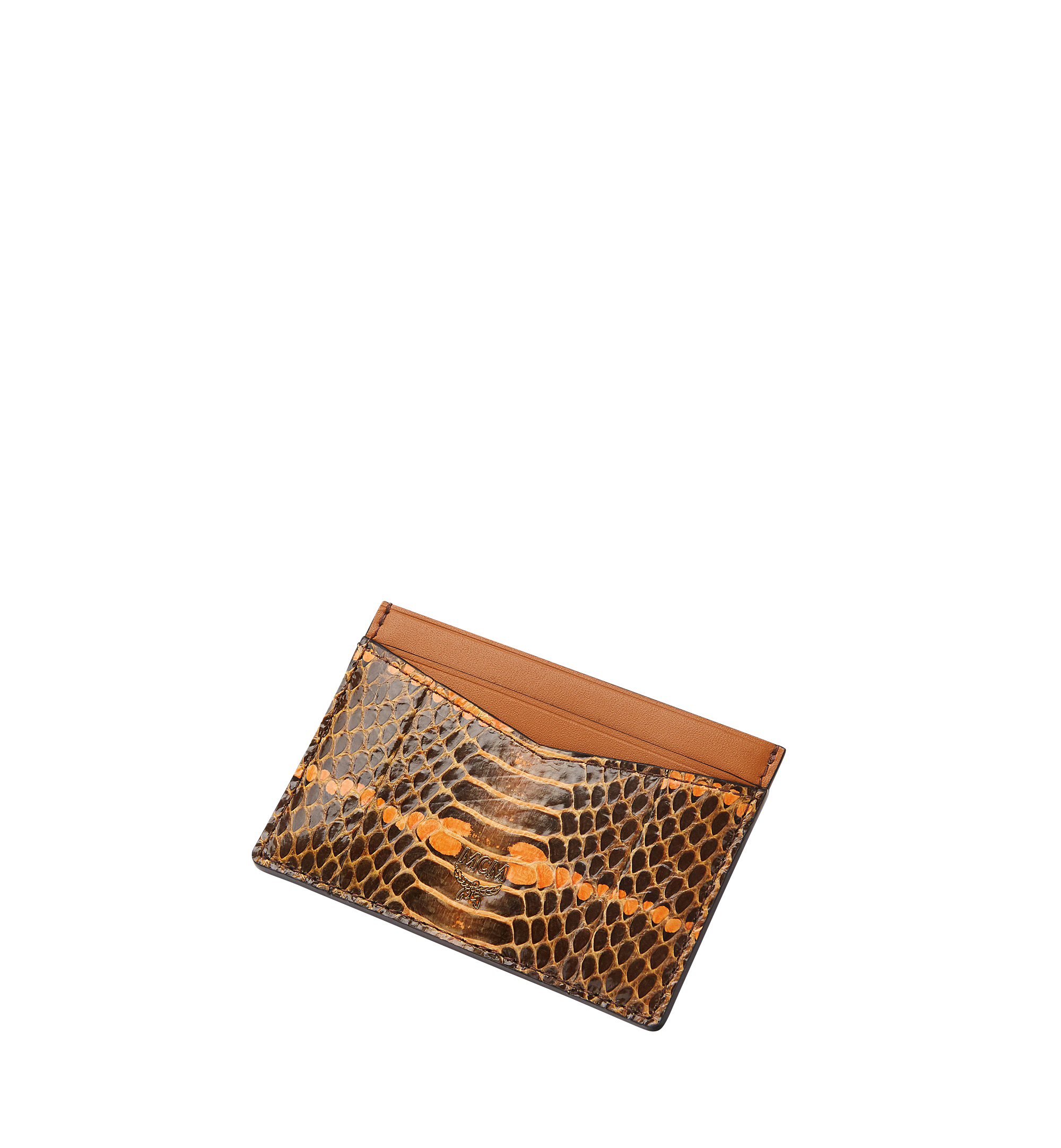 MCM Tracy Card Case in Exotic Leather ORANGE MYA8SPA27OR001 Alternate View 3