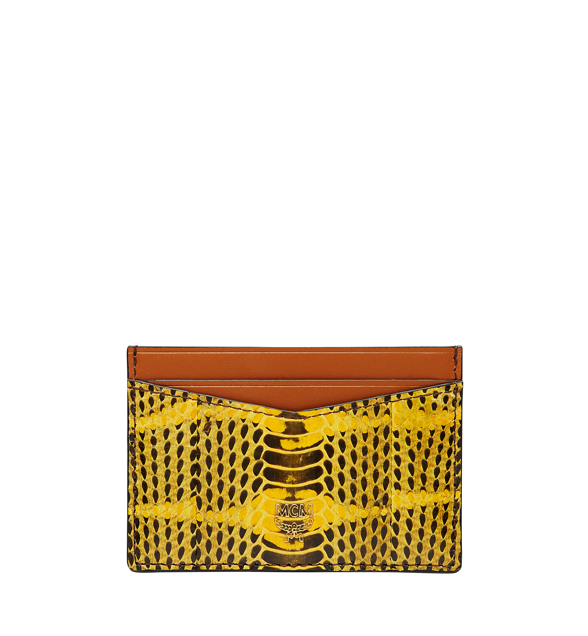 MCM Tracy Card Case in Exotic Leather Yellow MYA8SPA27YW001 Alternate View 1