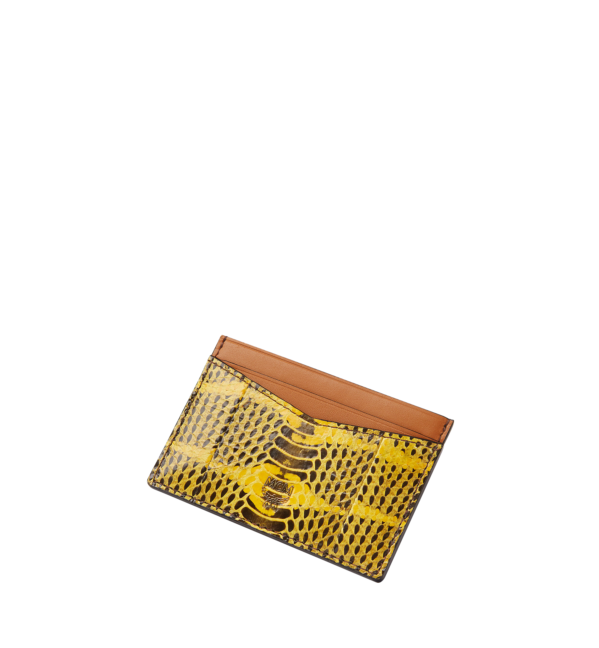 MCM Tracy Card Case in Exotic Leather Yellow MYA8SPA27YW001 Alternate View 3