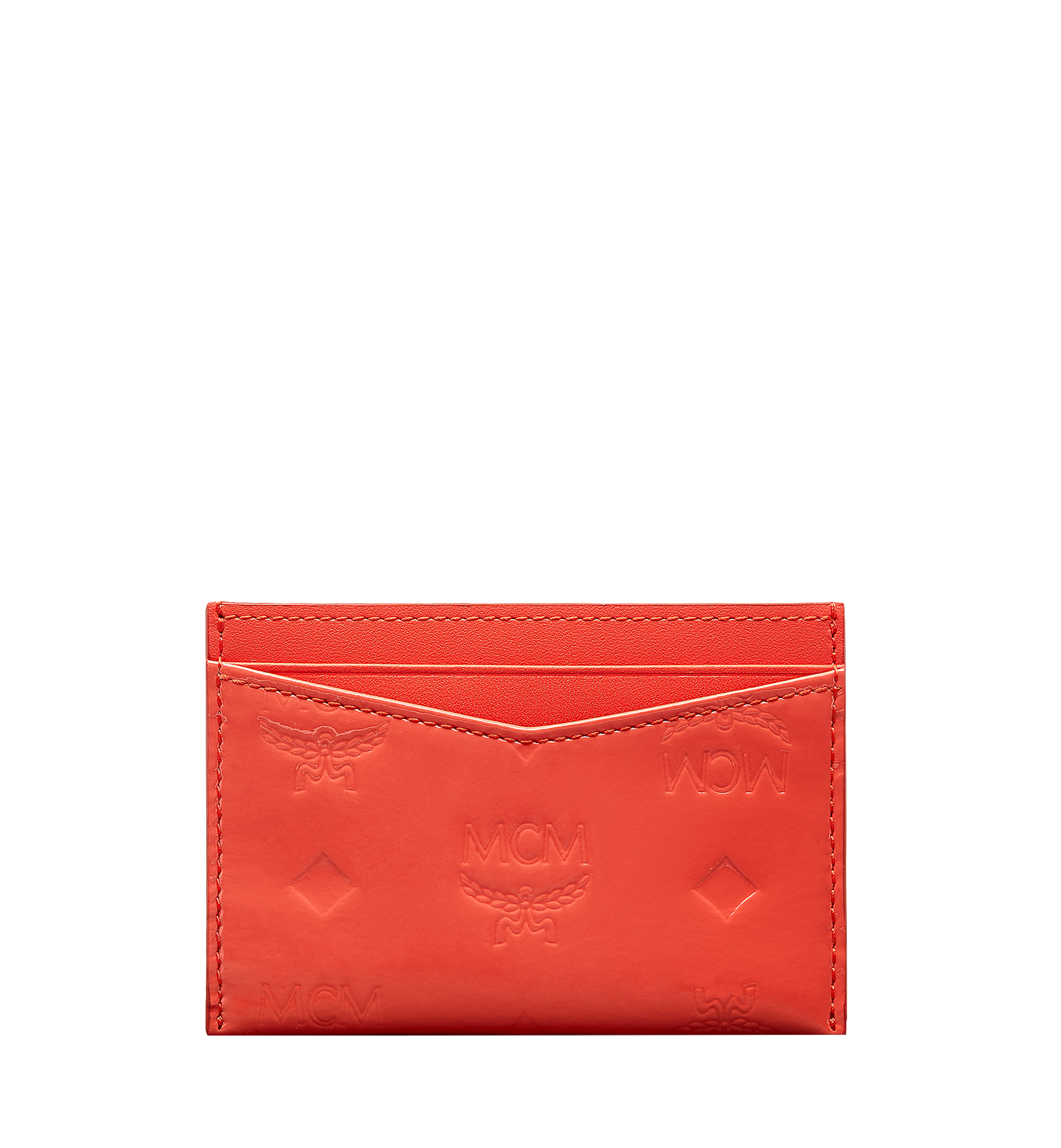 MCM Tracy Card Case in Monogram Leather Orange MYA8SPA28OG001 Alternate View 1