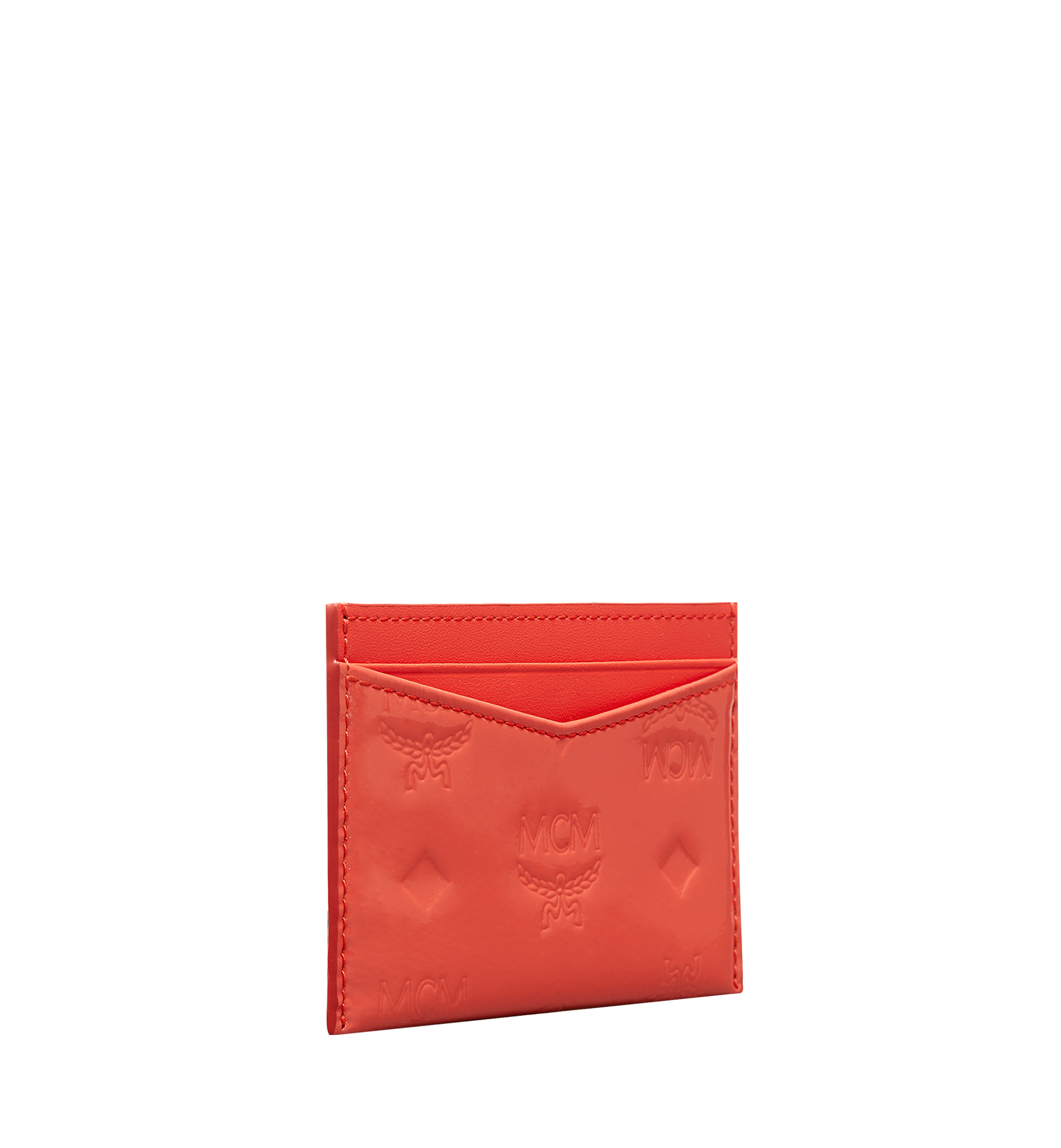 MCM Tracy Card Case in Monogram Leather Orange MYA8SPA28OG001 Alternate View 1