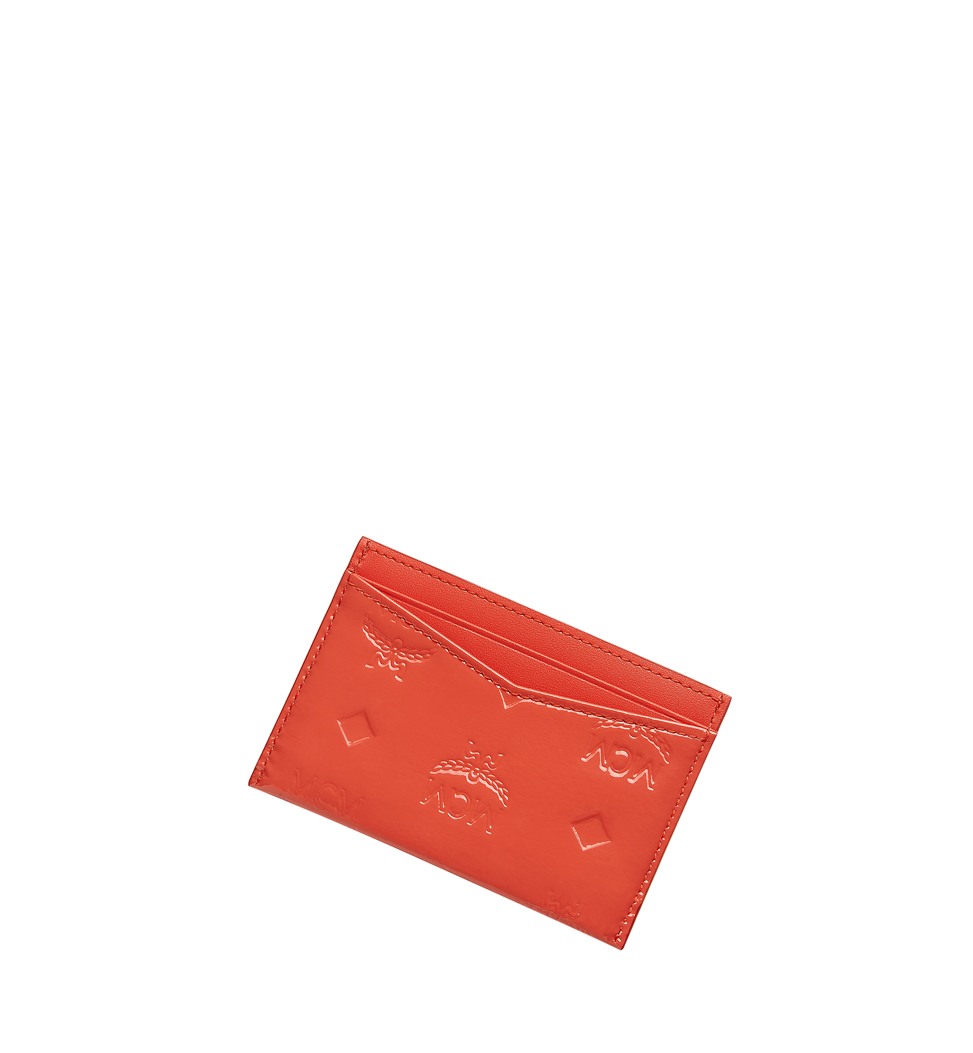 MCM Tracy Card Case in Monogram Leather Orange MYA8SPA28OG001 Alternate View 3
