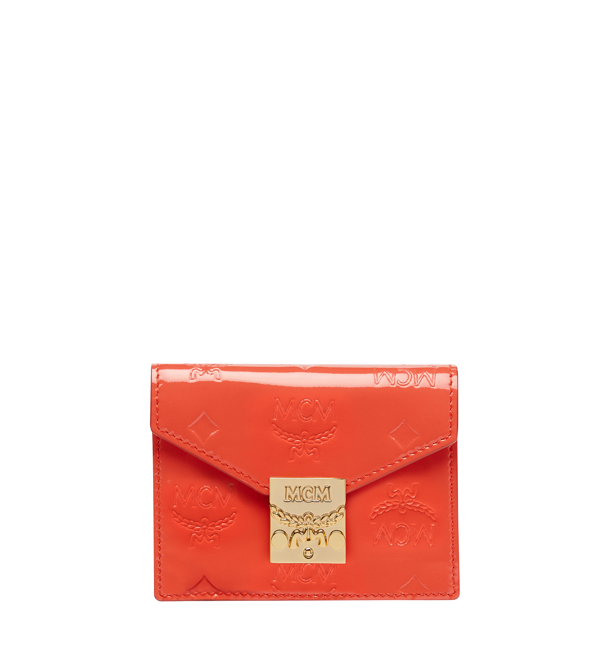 MCM Tracy Accordion Card Case in Monogram Leather Orange MYA8SPA85OG001 Alternate View 1