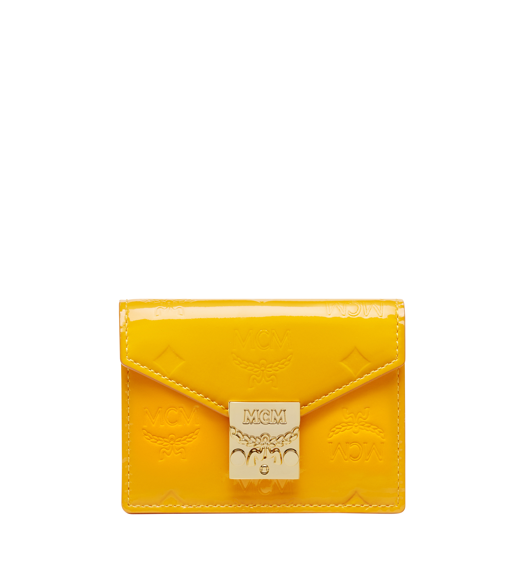 MCM Tracy Accordion Card Case in Monogram Leather Yellow MYA8SPA85YX001 Alternate View 1