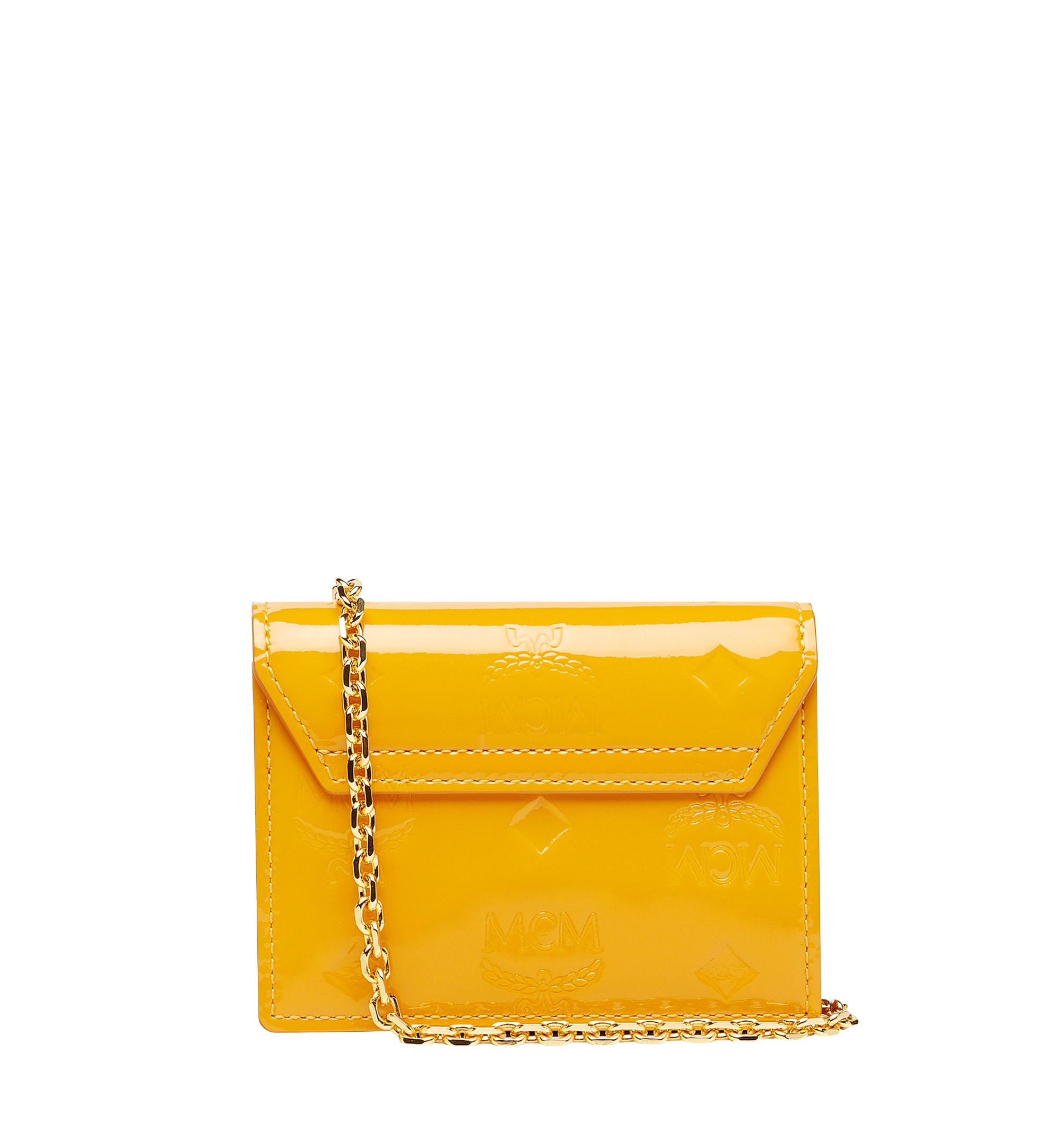 MCM Tracy Accordion Card Case in Monogram Leather Yellow MYA8SPA85YX001 Alternate View 2
