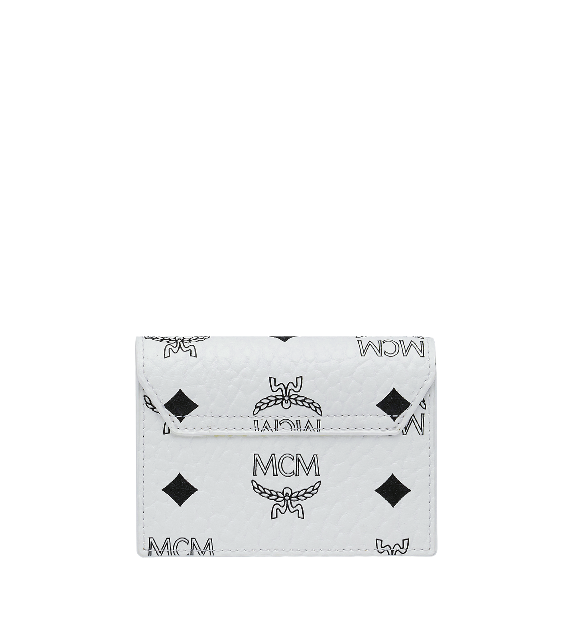 MCM Tracy Card Holder in Visetos White MYA9SPA14WT001 Alternate View 2