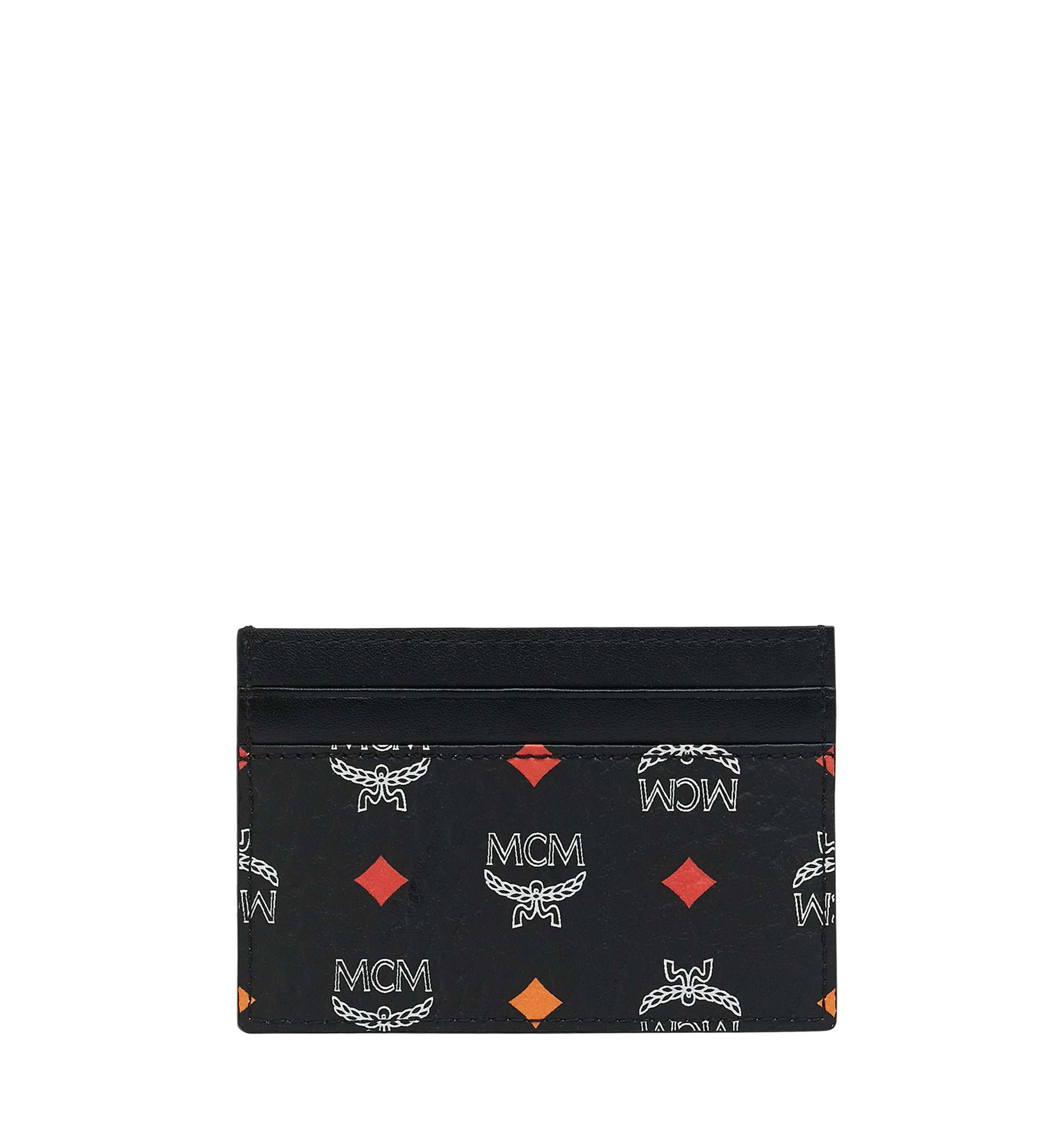 MCM Card Case in Skyoptic Visetos Black MYA9SSV67BA001 Alternate View 1