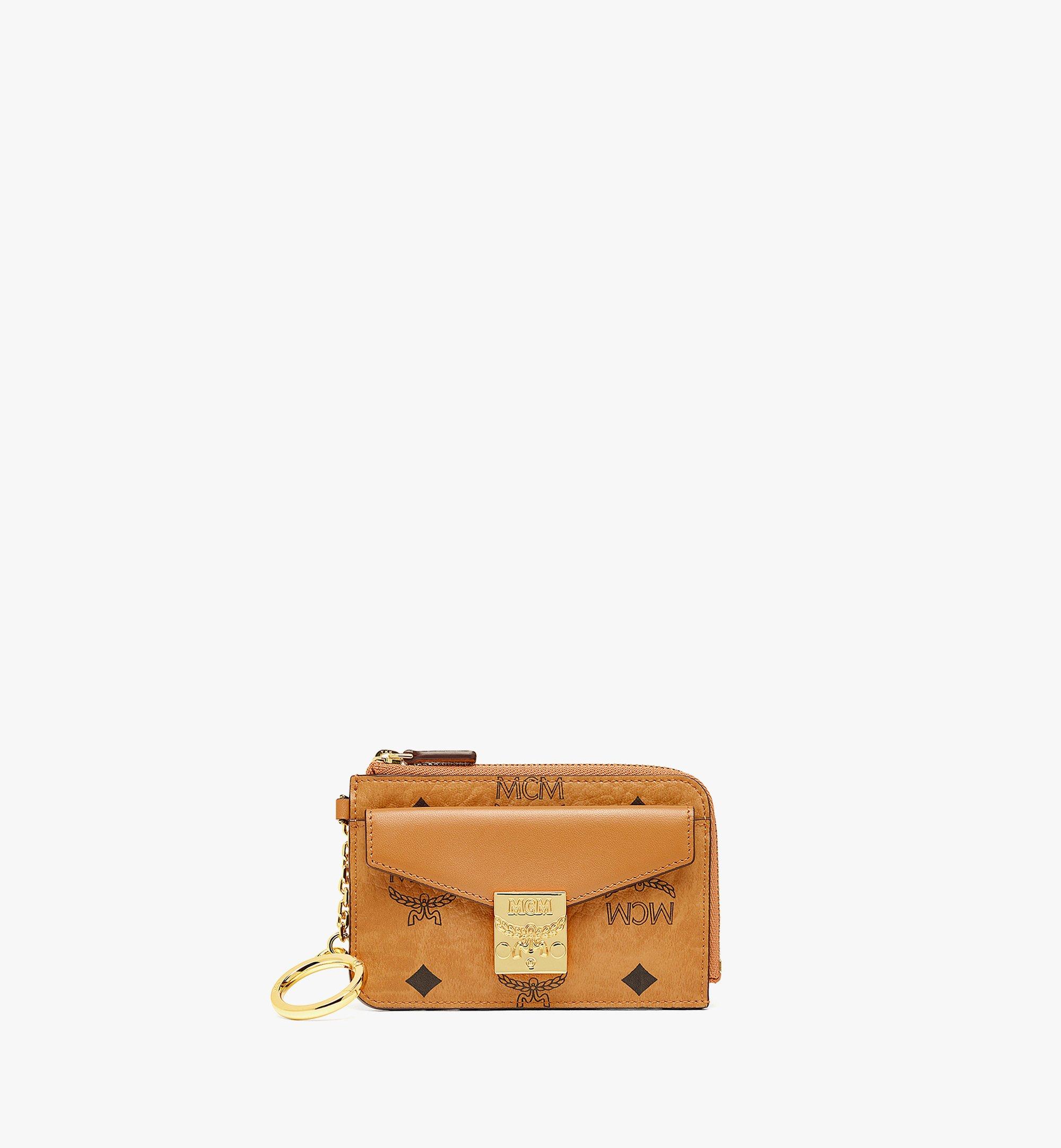 MCM Patricia Medium Satchel In Cognac Canvas in Brown