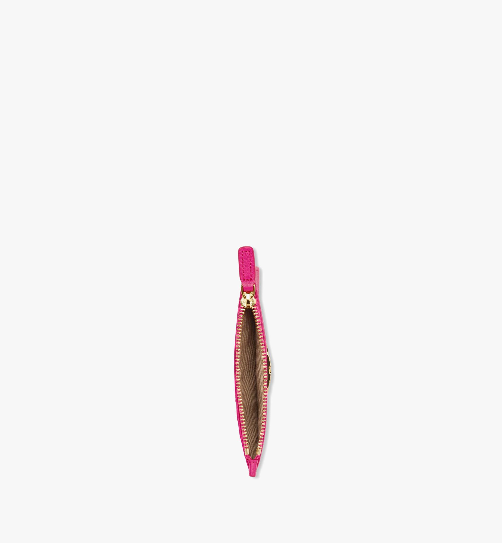 MCM Mode Travia Kartenetui aus spanischem Leder mit Reissverschluss Pink MYACALD01QR001 Noch mehr sehen 1