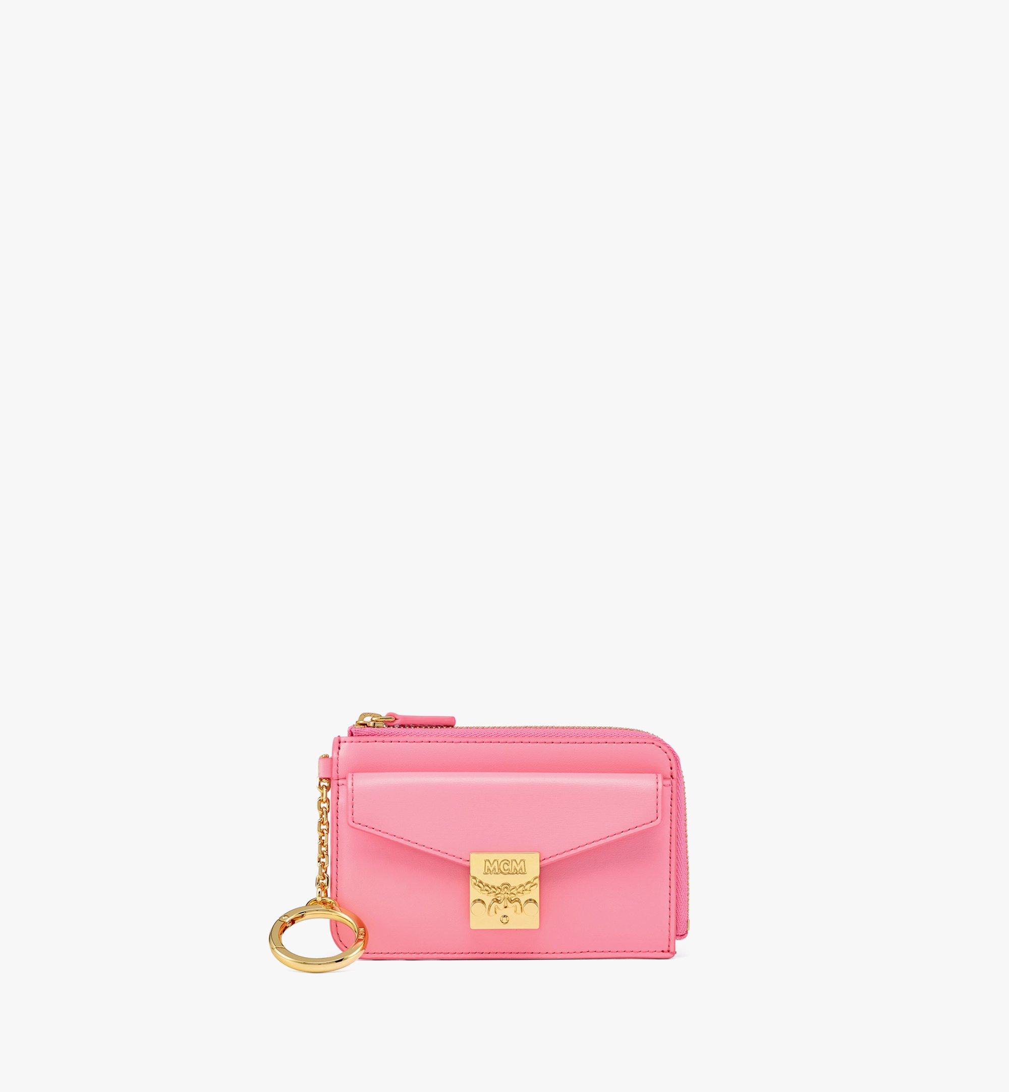Mcm Tracy Zip Card Case In Spanish Leather In Plumeria