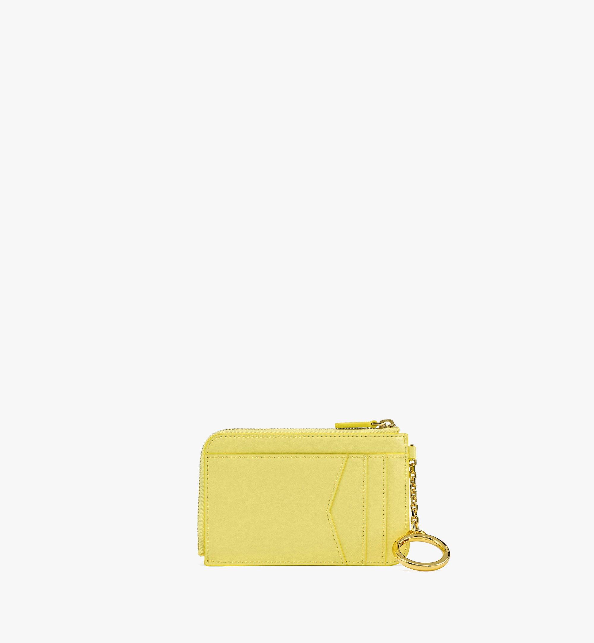 MCM Patricia Zip Card Case in Spanish Leather Yellow MYACSPA01Y4001 Alternate View 2