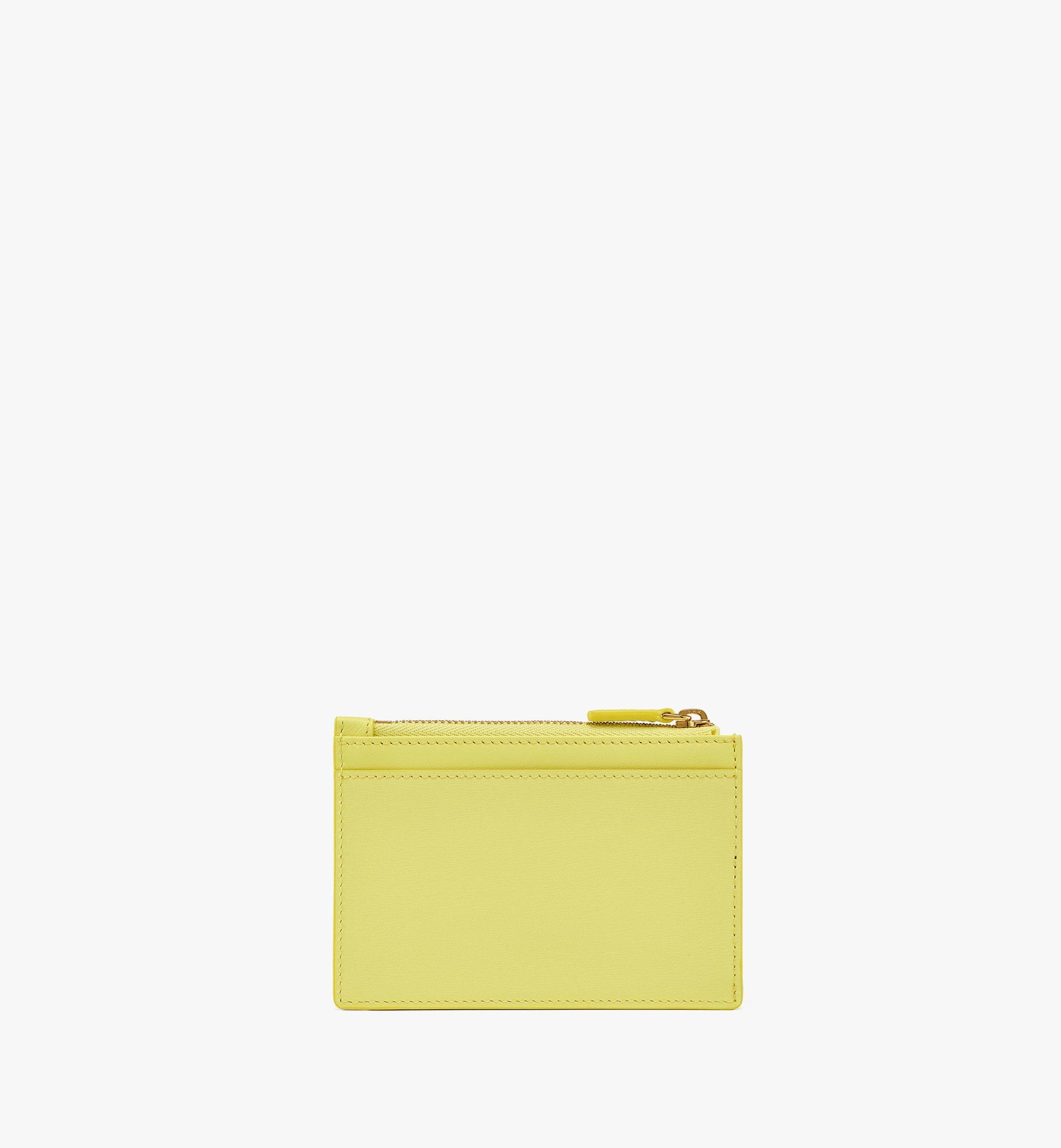 MCM Tracy Card Case in Spanish Leather Yellow MYACSPA02Y4001 Alternate View 2