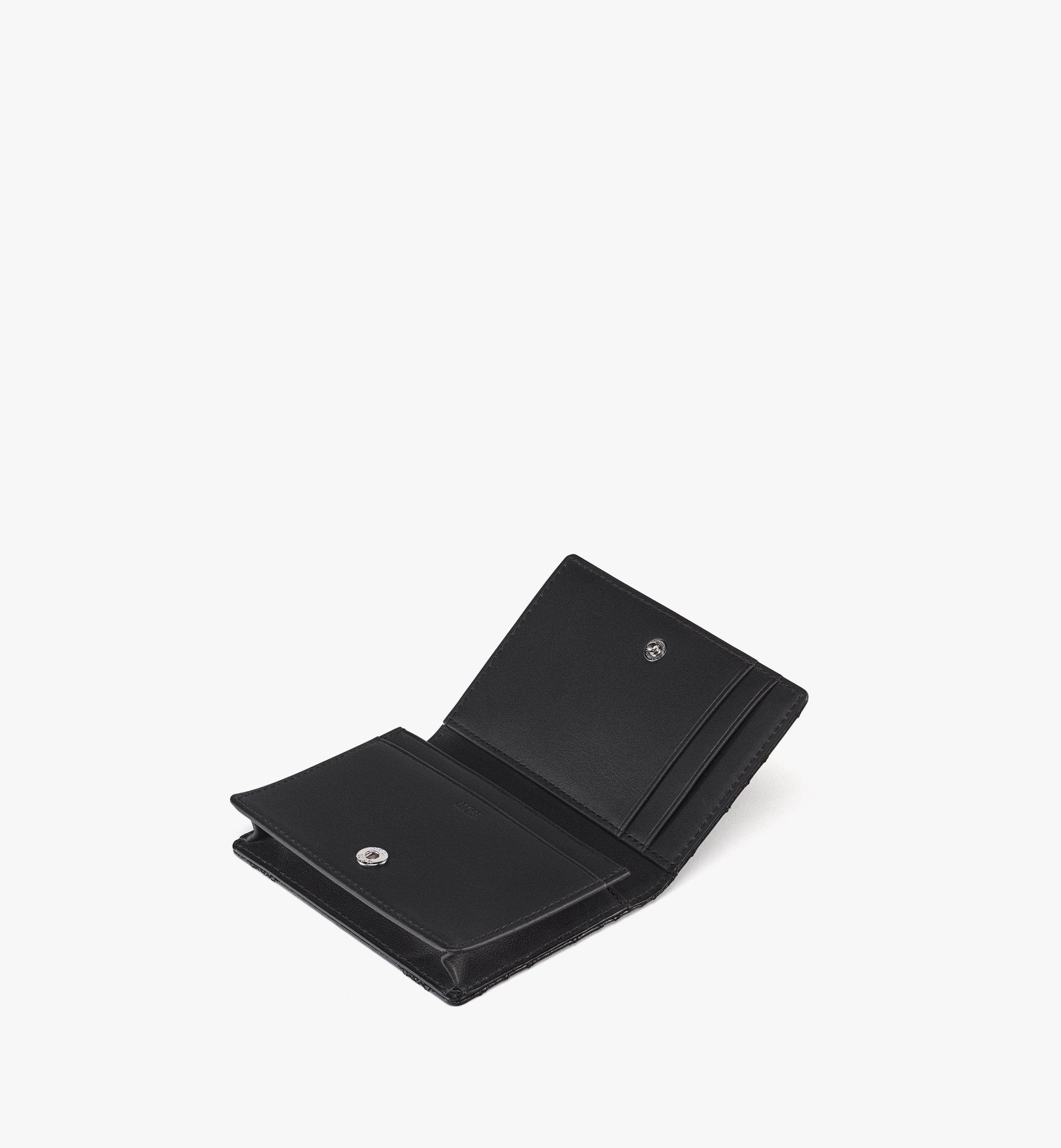 MCM Travia キルティング カードウォレット - クラッシュレザー Black MYADALM01BK001 ほかの角度から見る 1