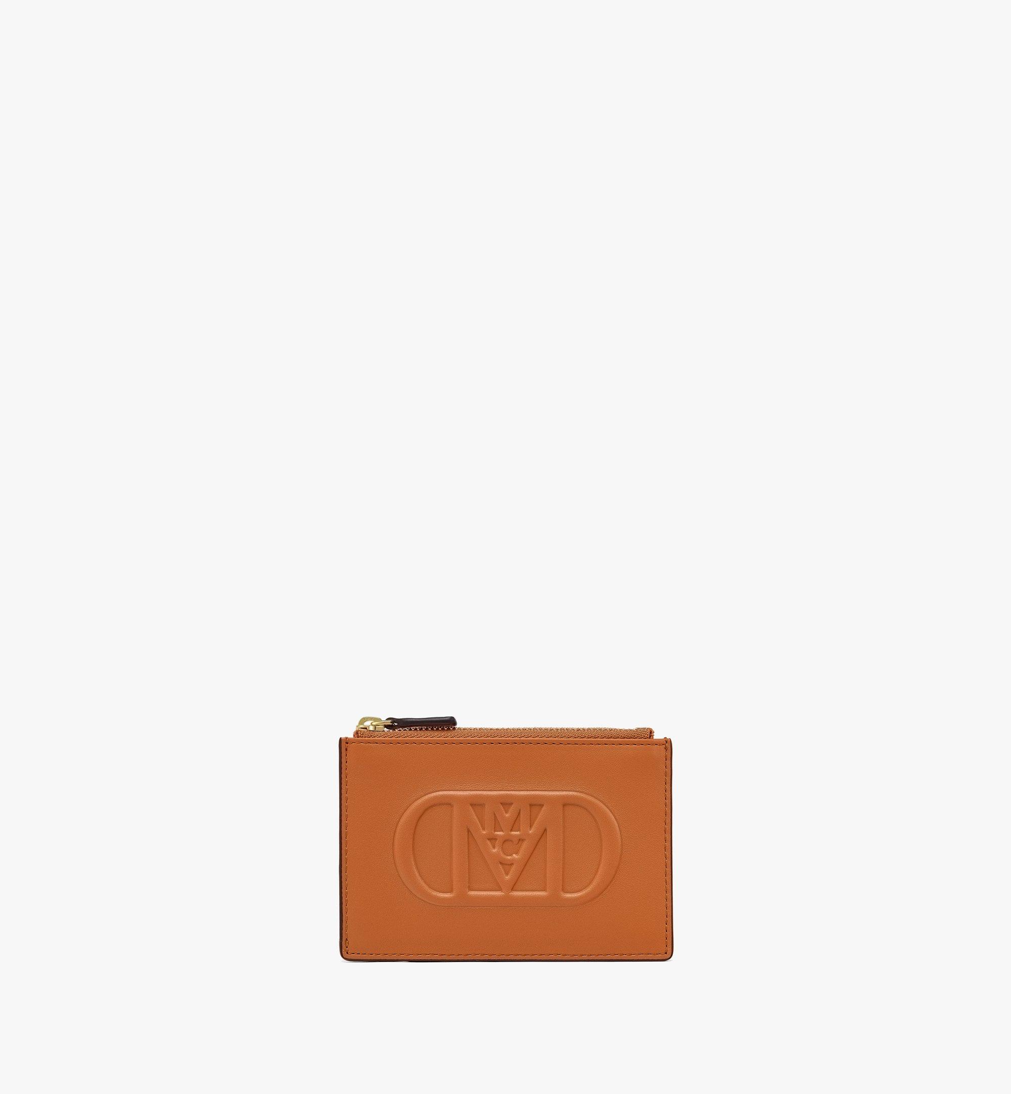 MCM Mode Travia Card Holder in Spanish Nappa Leather Cognac MYADSLD03CO001 Alternate View 1