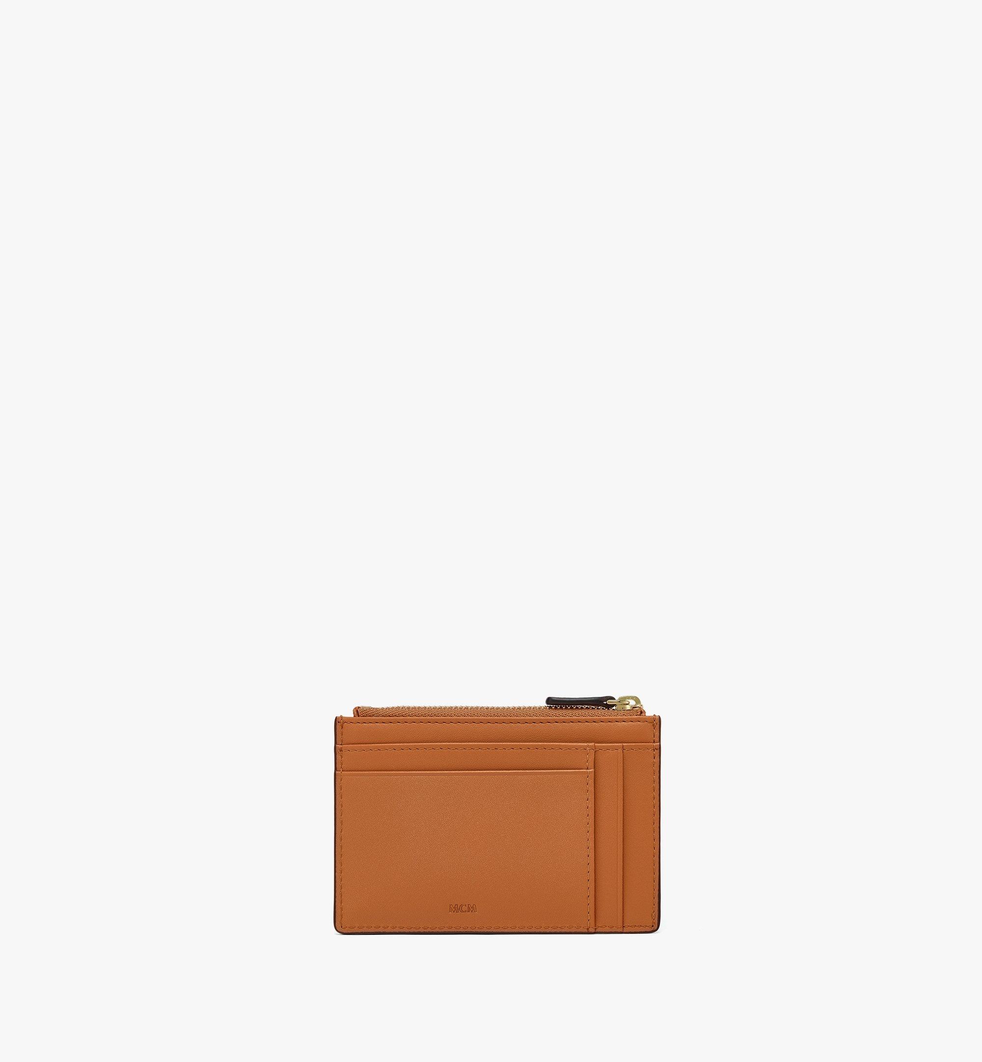 MCM Mode Travia Card Holder in Spanish Nappa Leather Cognac MYADSLD03CO001 Alternate View 2