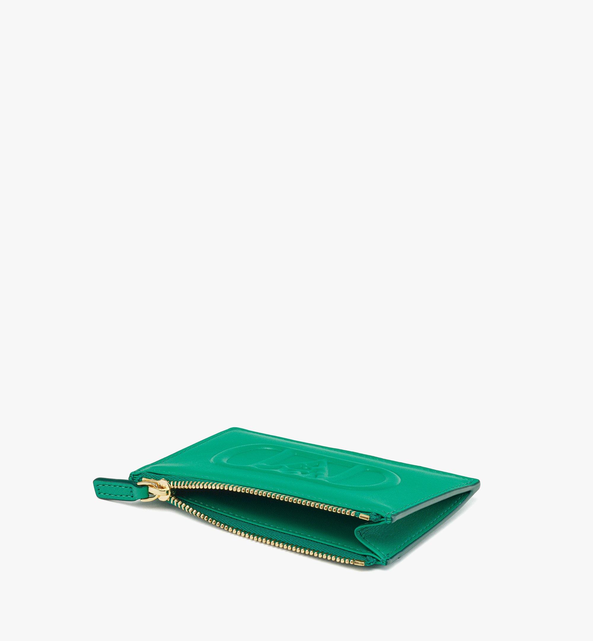 MCM Mode Travia Card Holder in Spanish Nappa Leather Green MYADSLD03J8001 Alternate View 1