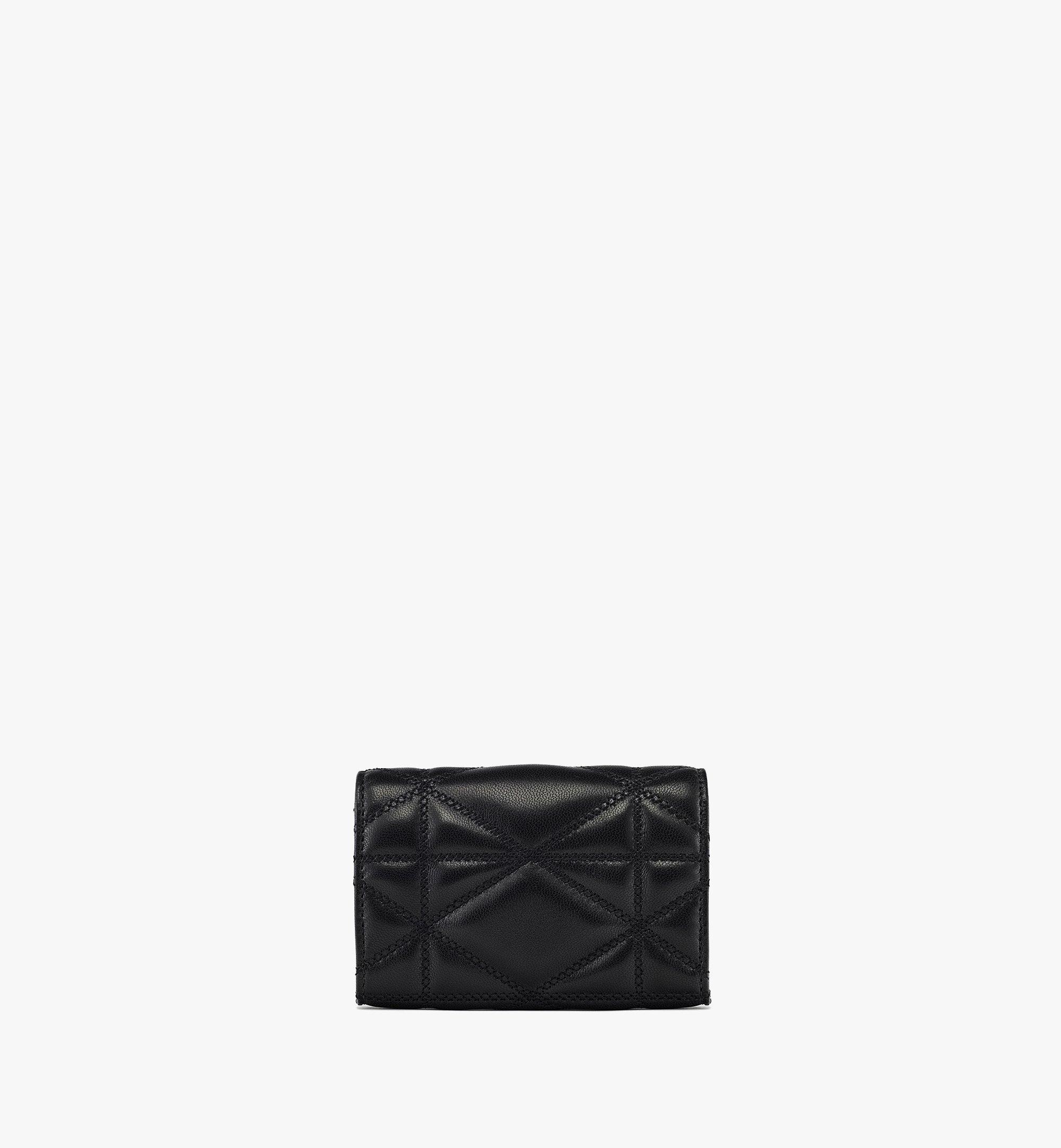 MCM Travia Card Case in Cloud Quilted Leather Black MYADSLM01BK001 Alternate View 2