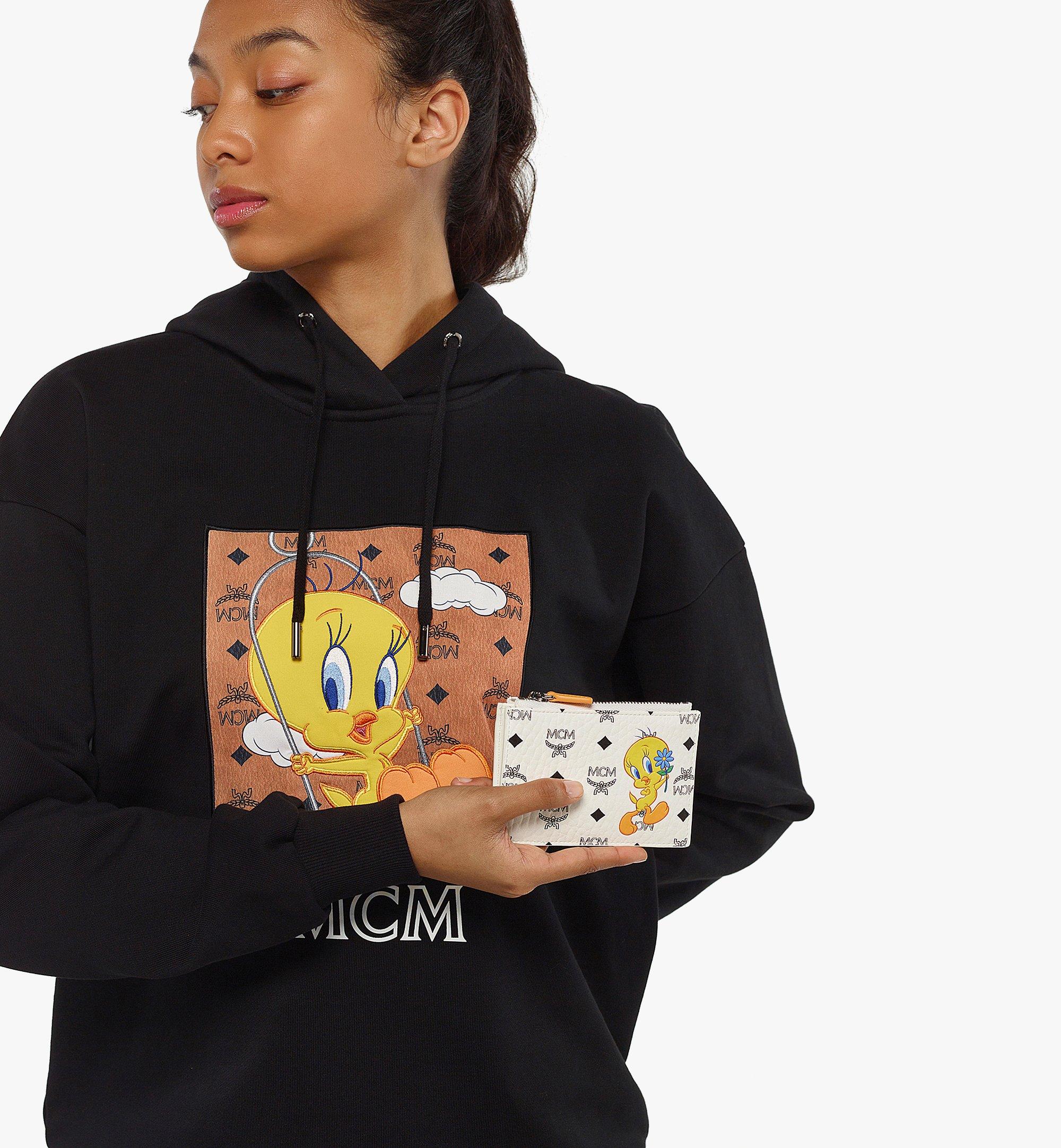 MCM Looney Tunes x MCM  Zip Card Case in Visetos White MYADSTA03WT001 Alternate View 3