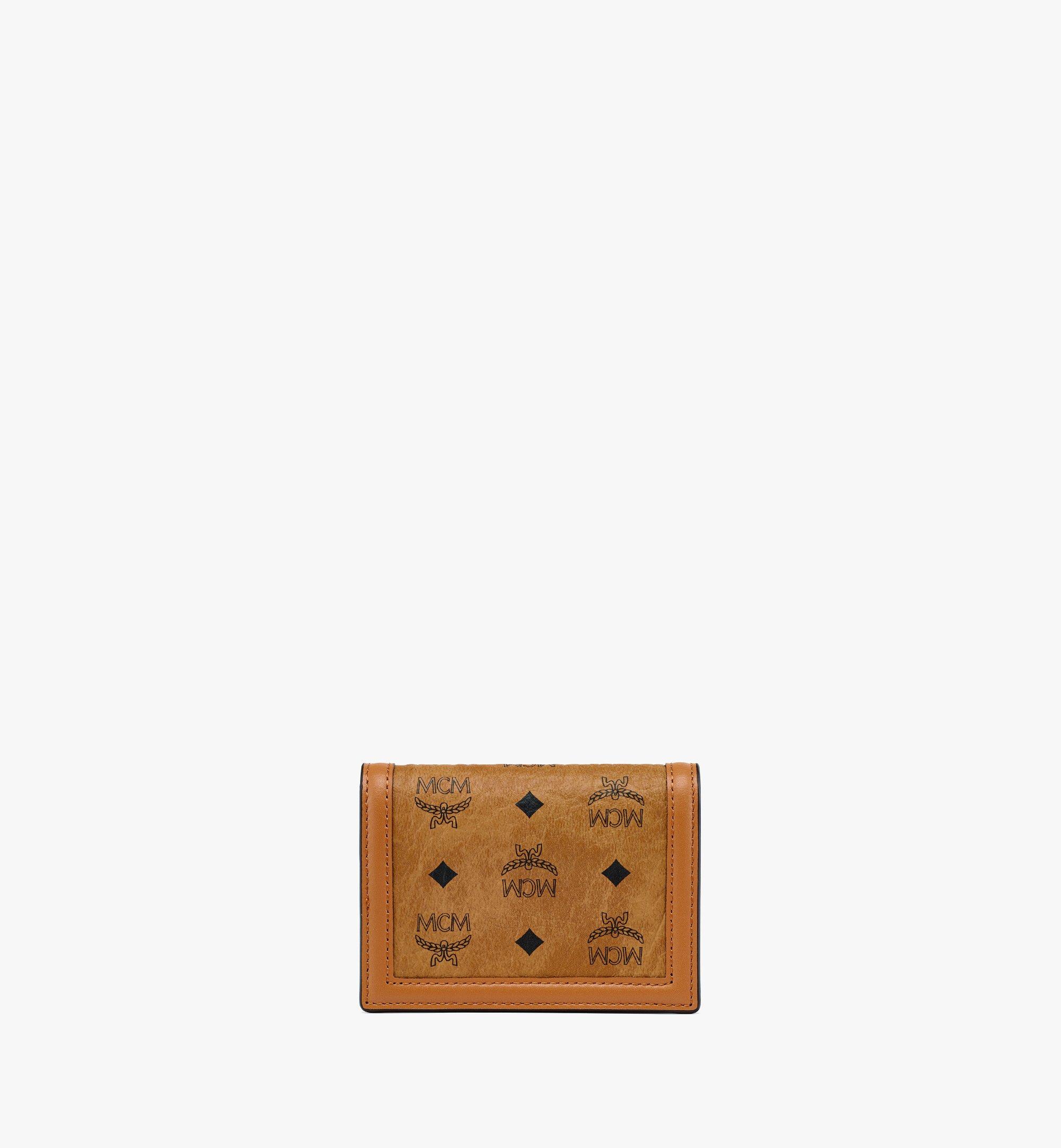 Mini Tracy Zip Card Case in Visetos Cognac