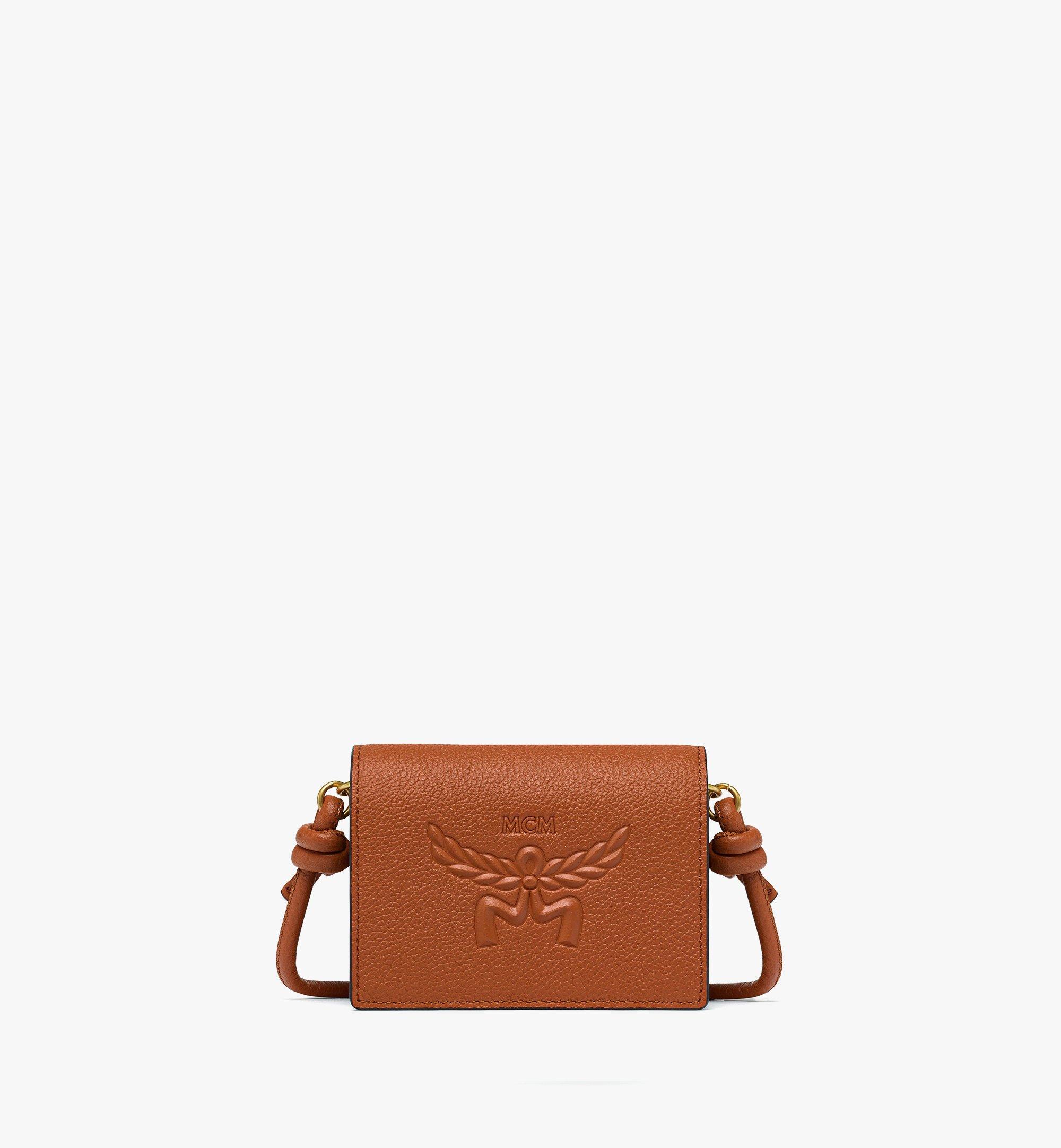 Himmel Crossbody Wallet in Embossed Logo Leather