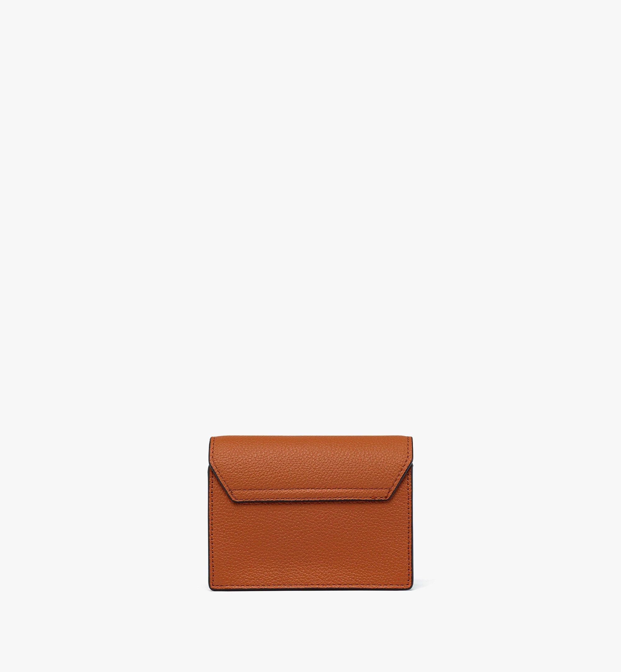 Mini Himmel Crossbody Wallet in Embossed Logo Leather Cognac | MCM ®US