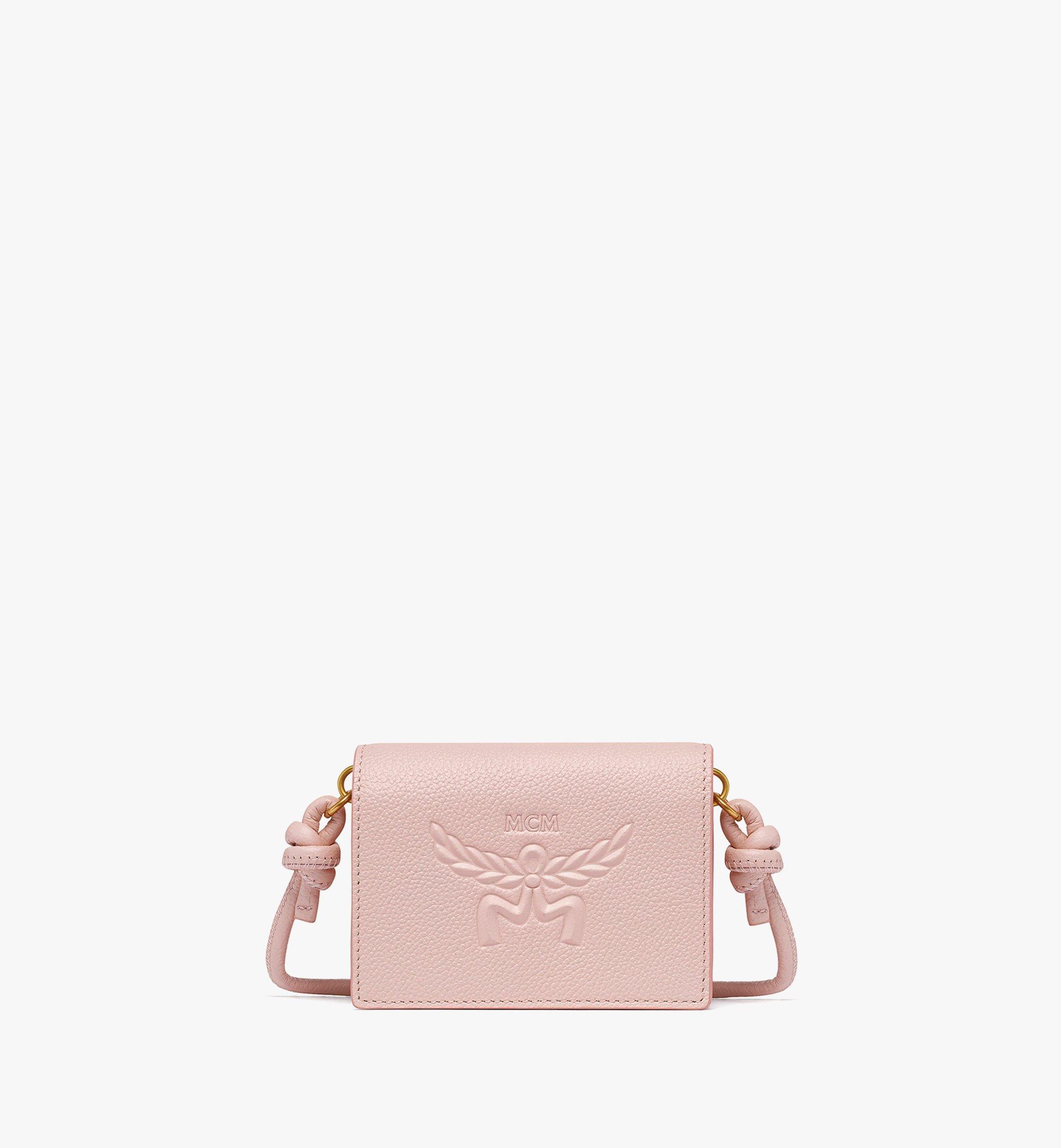 Pink mcm shoulder bag sale