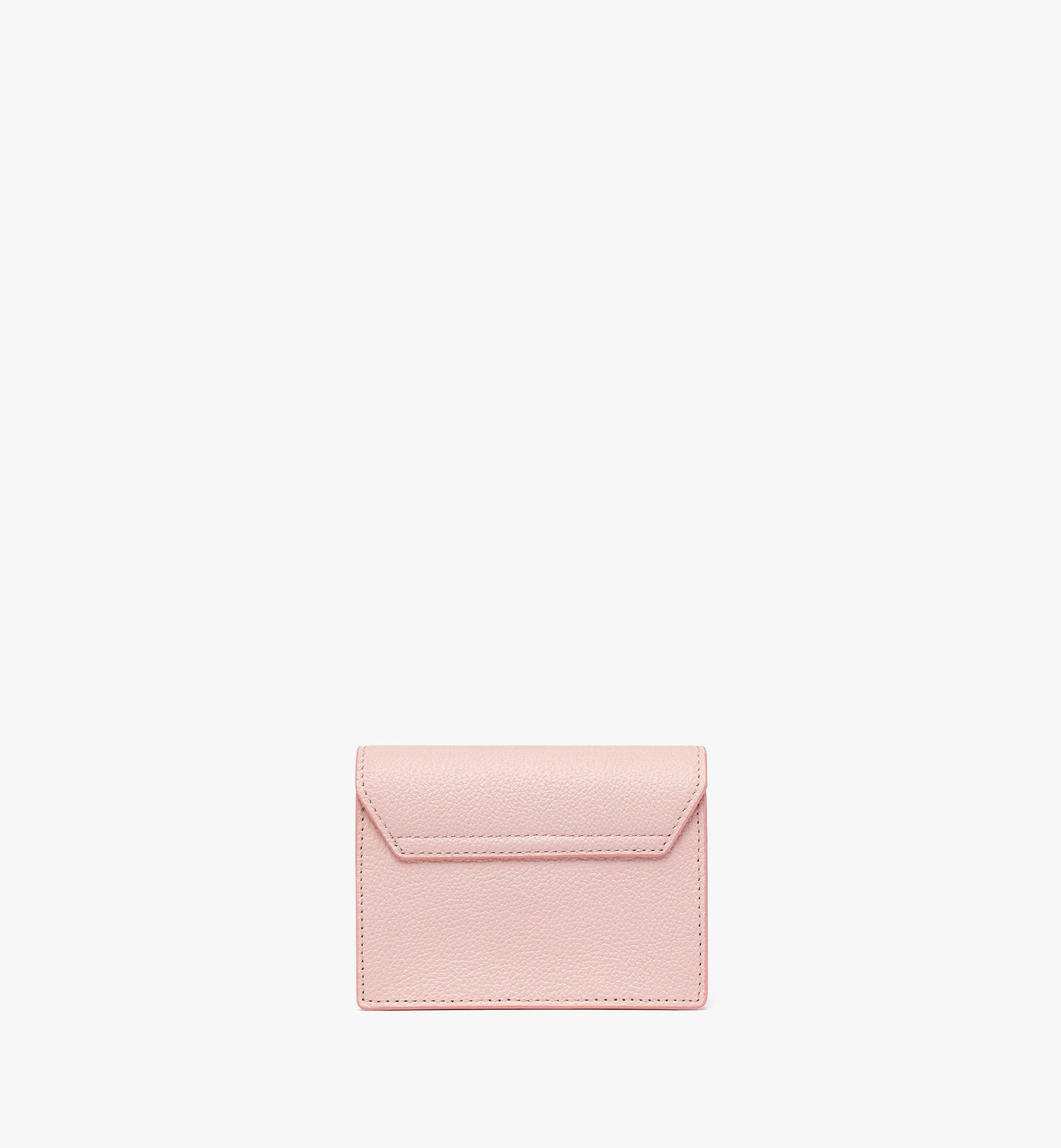 Mini Himmel Crossbody Wallet in Embossed Logo Leather Pink MCM ®AU
